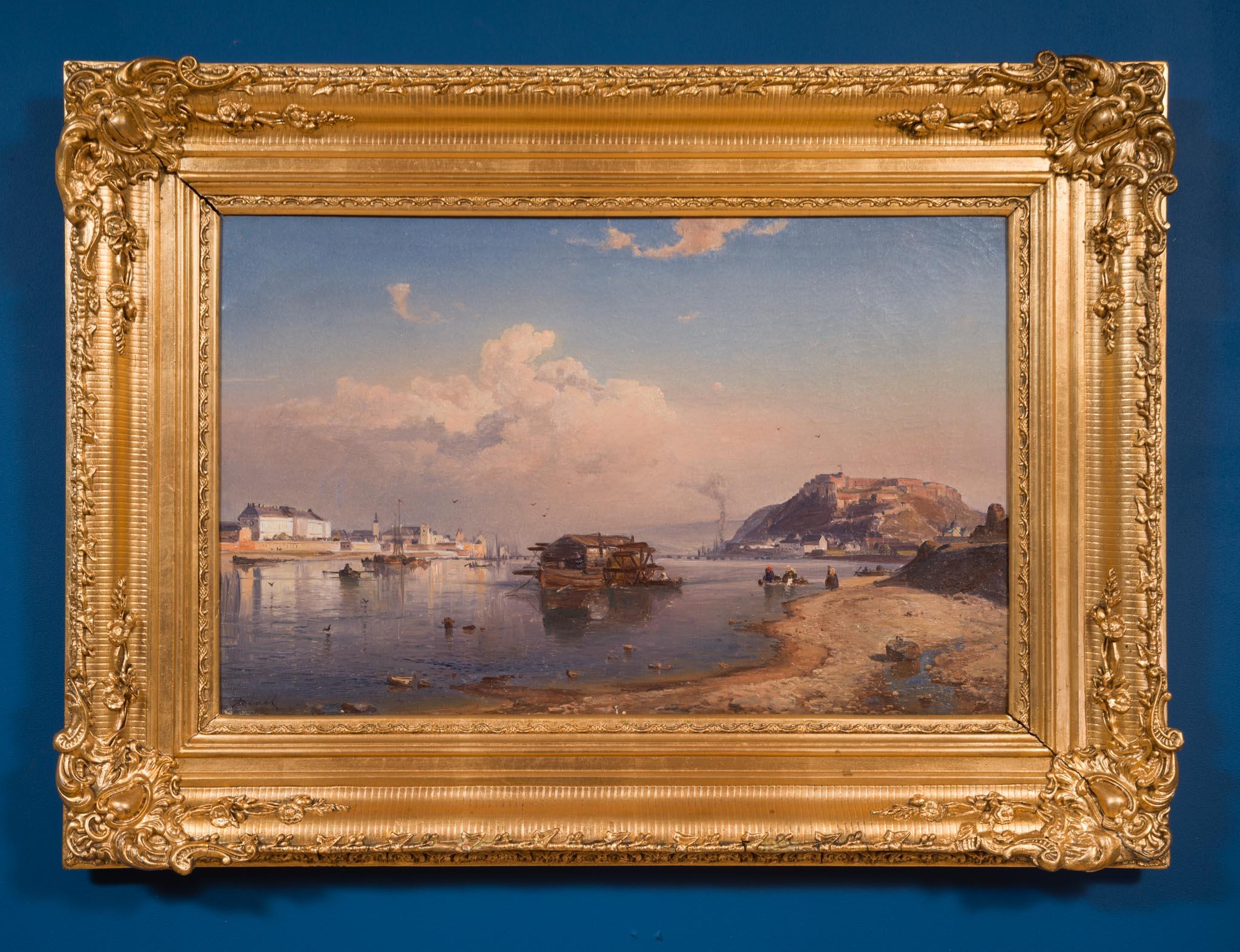 Raro Paesaggio romantico del Reno di Karl Adloff (1855) - Ora disponibile in vendita 3