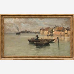 Paire de peintures romantiques bavaroises par Karl Adolf Wilhelm Chelius - 1889