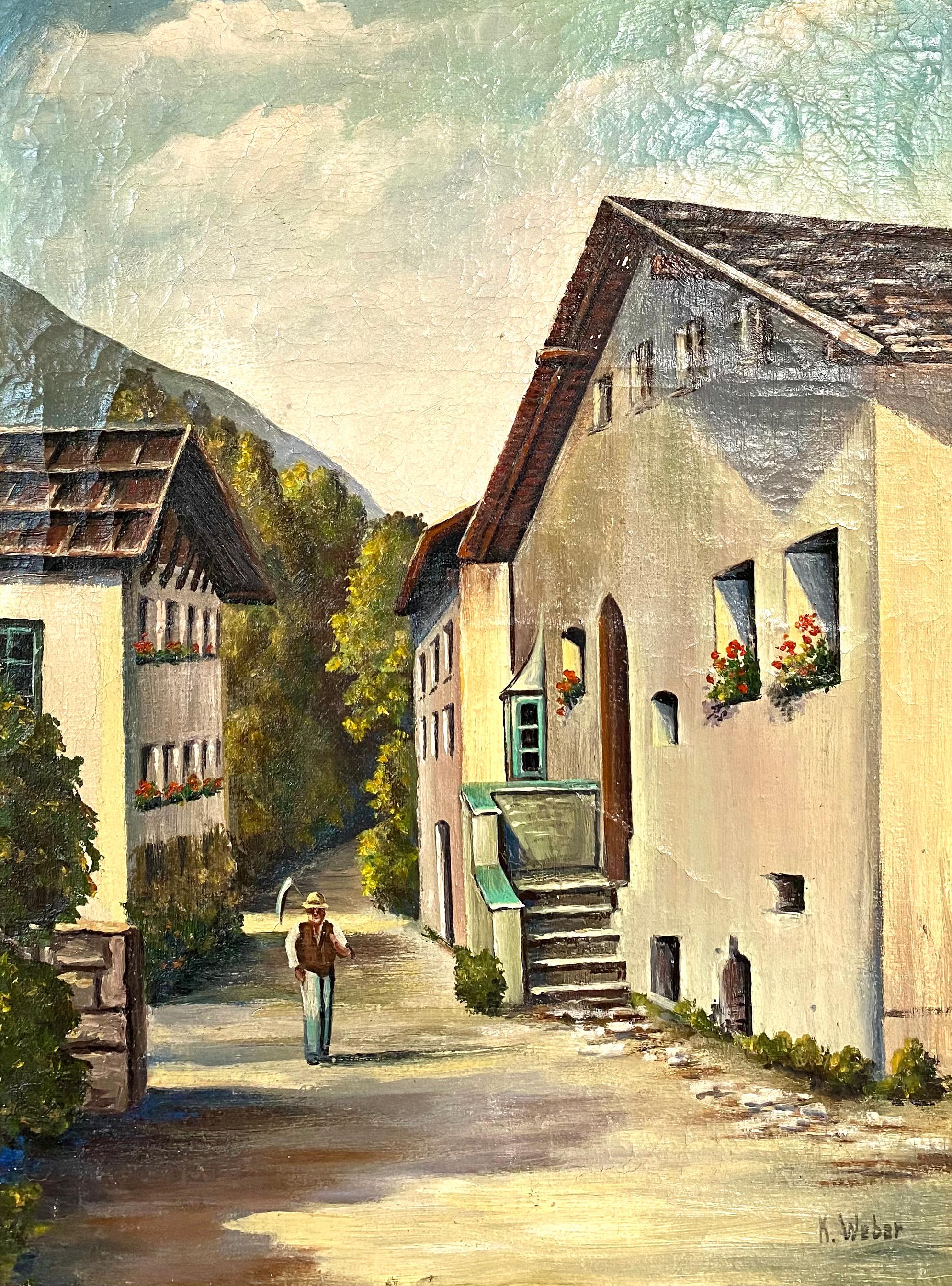 Rückkehr aus dem Feld – Painting von Karl Adolph Weber