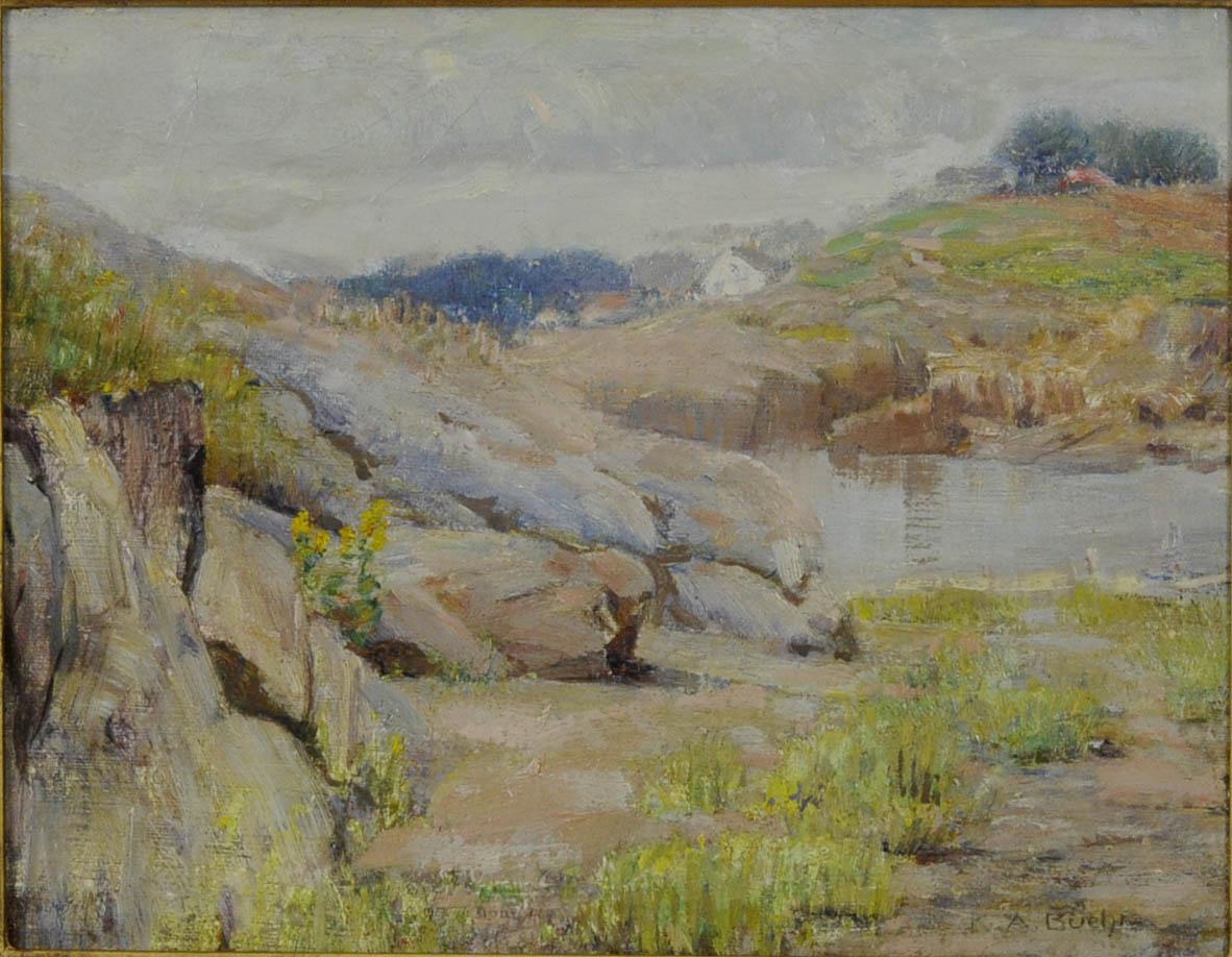 Rocky Inlet - American Impressionist Painting by Karl Albert Buehr