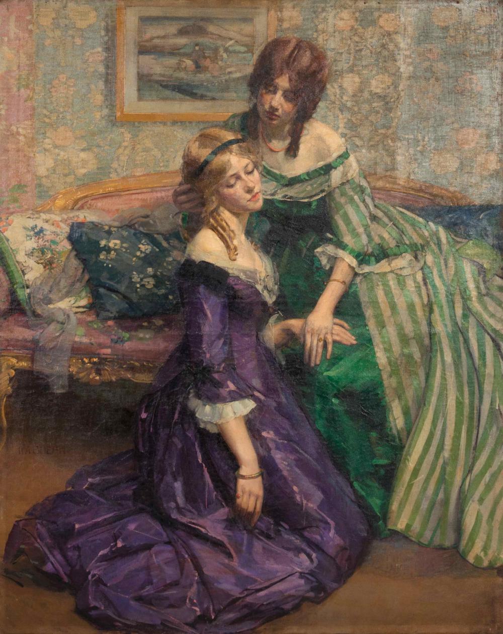 Sisterly Advice - Painting by Karl Albert Buehr