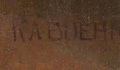 Sisterly Advice: American Impressionist Oil on Canvas, Circa 1913