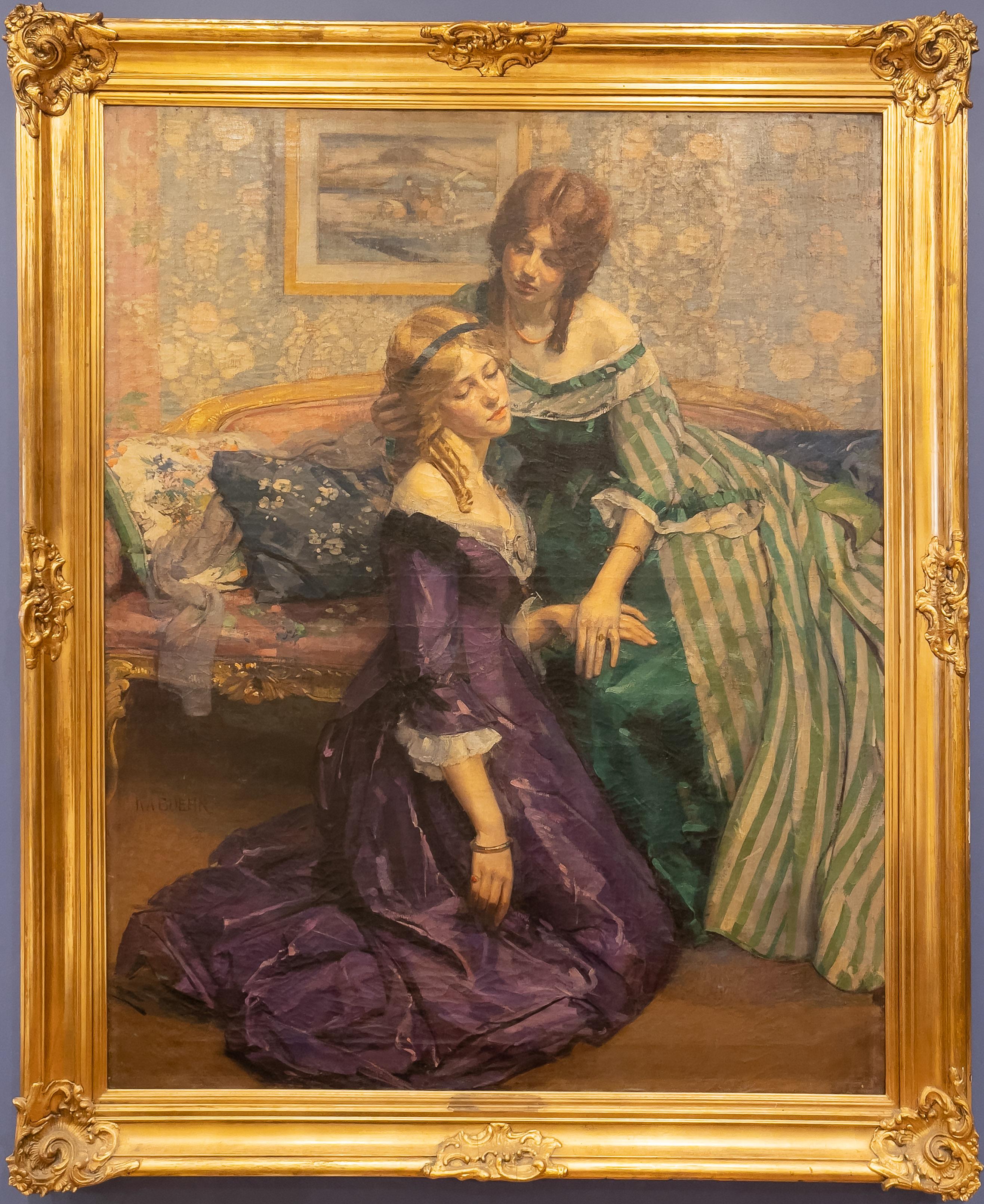 Karl Albert Buehr Figurative Painting - Sisterly Advice