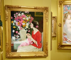 Young Lady Crocheting