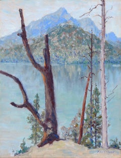 Mid Century Mountain Reflections Landscape