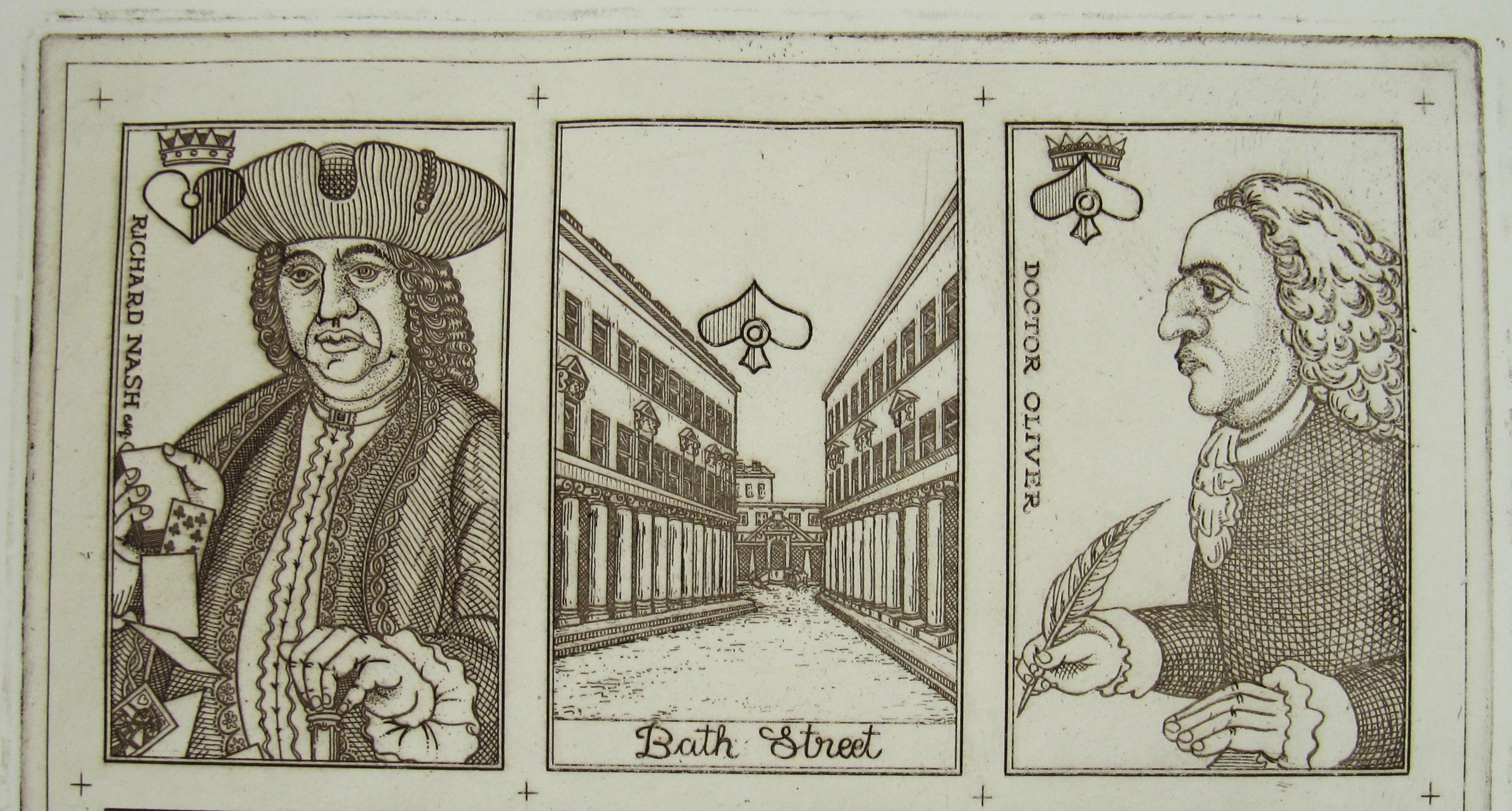 Schönes Badezimmer , Nr. 23 1996 von Karl Gerich of Bath – Spielkartenvordruck (Braun), Figurative Print, von Karl Alexander Gerich