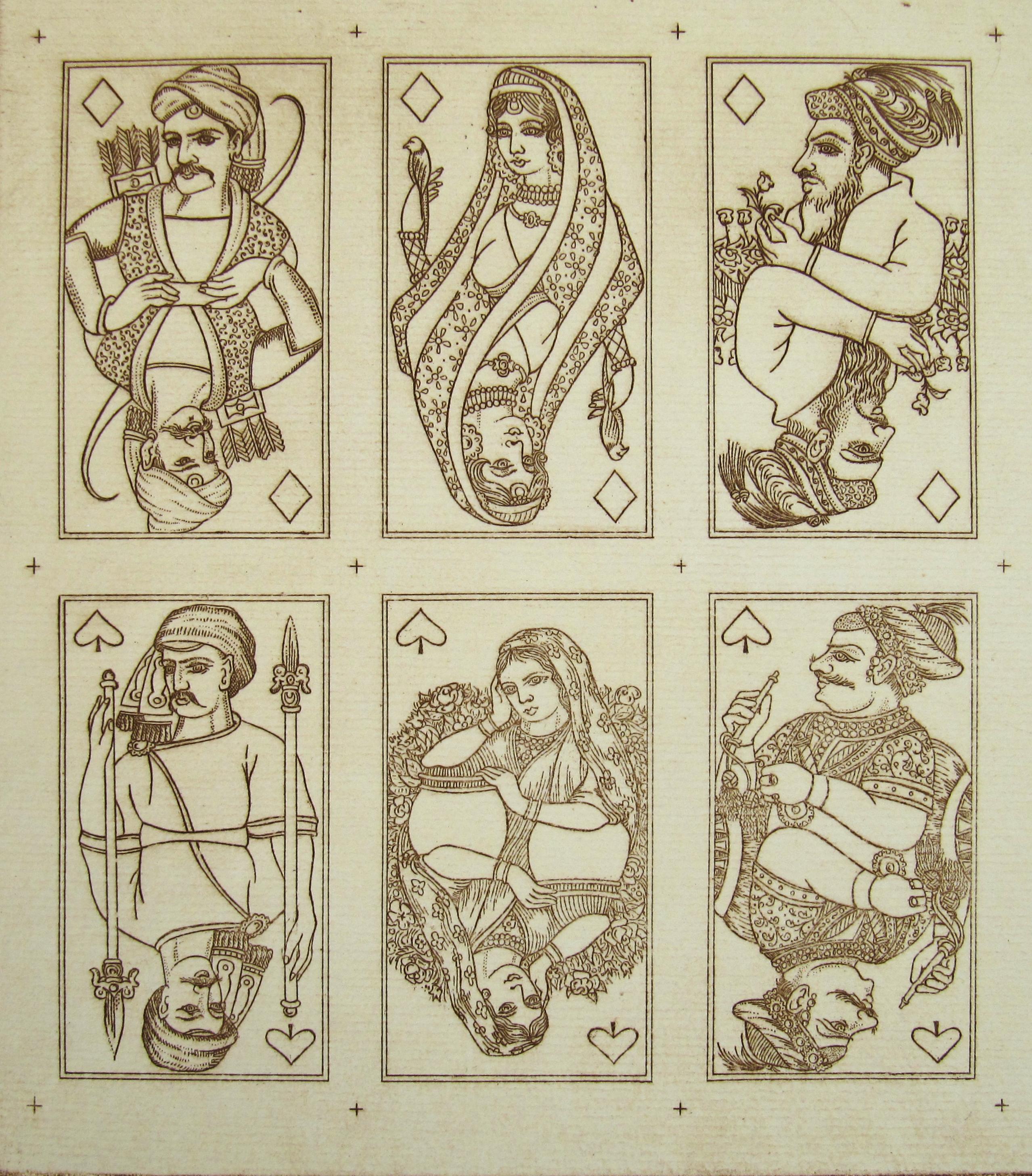 Ganesh No. 35, 1992 by Karl Gerich of Bath - Playing Card Print Sheet 1