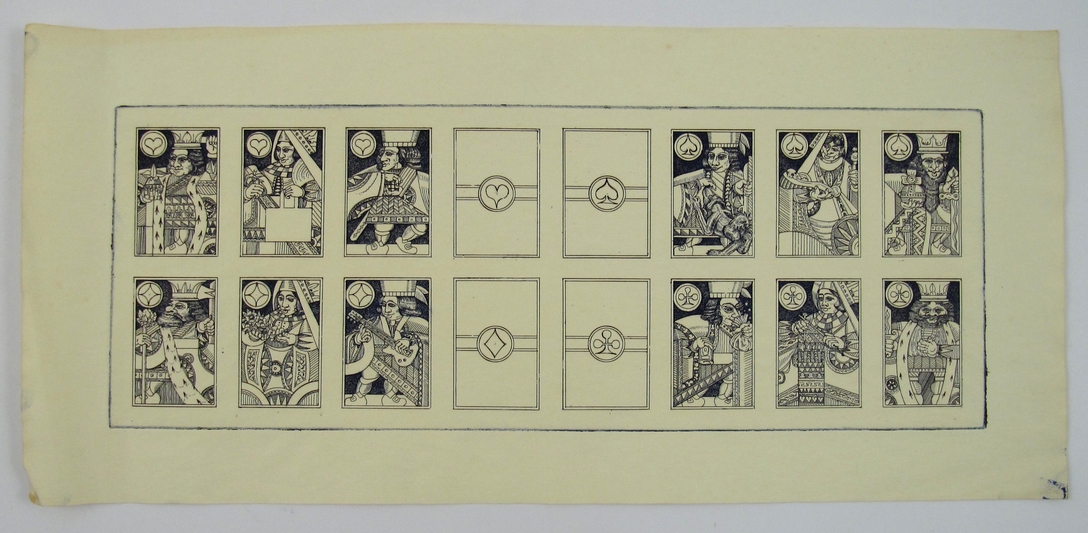 Gerich No. 7, 1984,  by Karl Gerich of Bath - Playing Card Print Sheet - Naturalistic Art by Karl Alexander Gerich