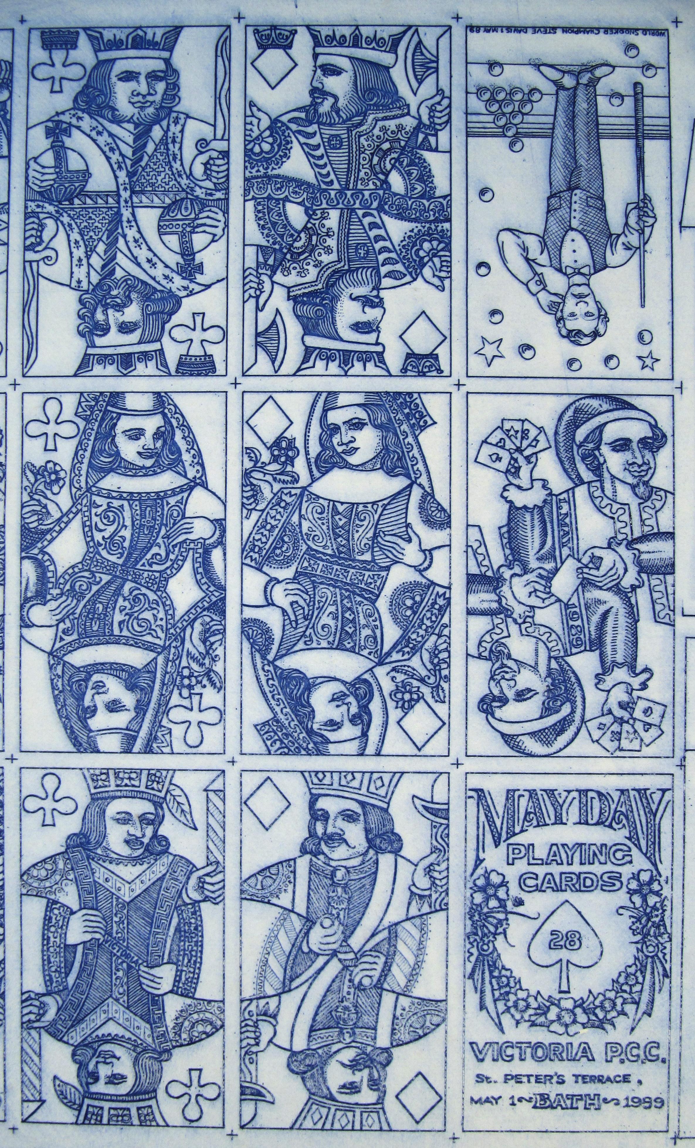 Mayday No. 28, 1989, by Karl Gerich of Bath - Playing Card Proof Print For Sale 1