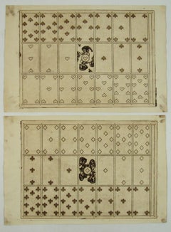 Used Merry Andrew No. 30, 1989 by Karl Gerich of Bath - Two Playing Card Print Sheets