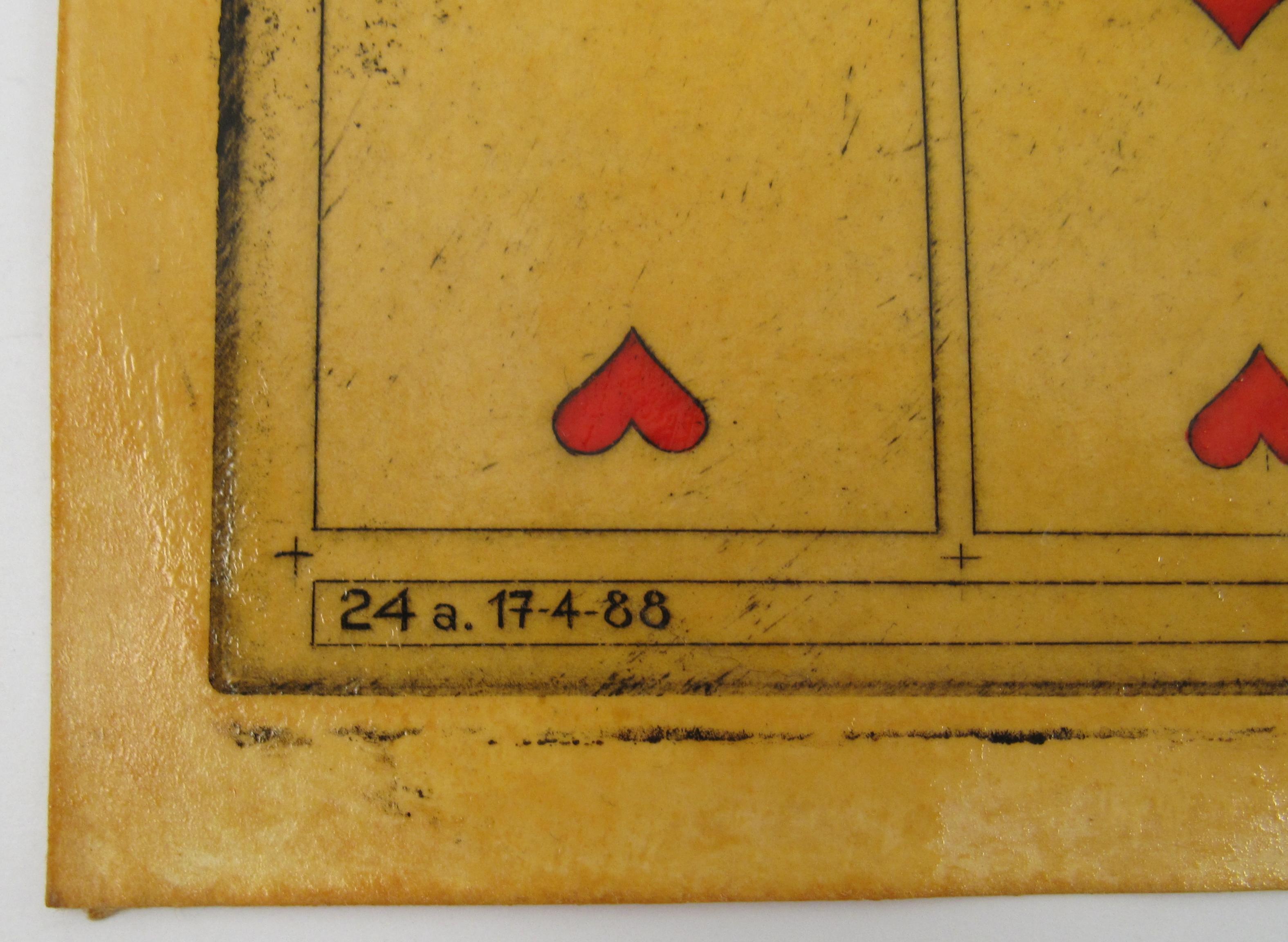 Pollonaise Nr. 24, 1988 von Karl Gerich of Bath – Blatt mit Spielkartendruck im Angebot 4