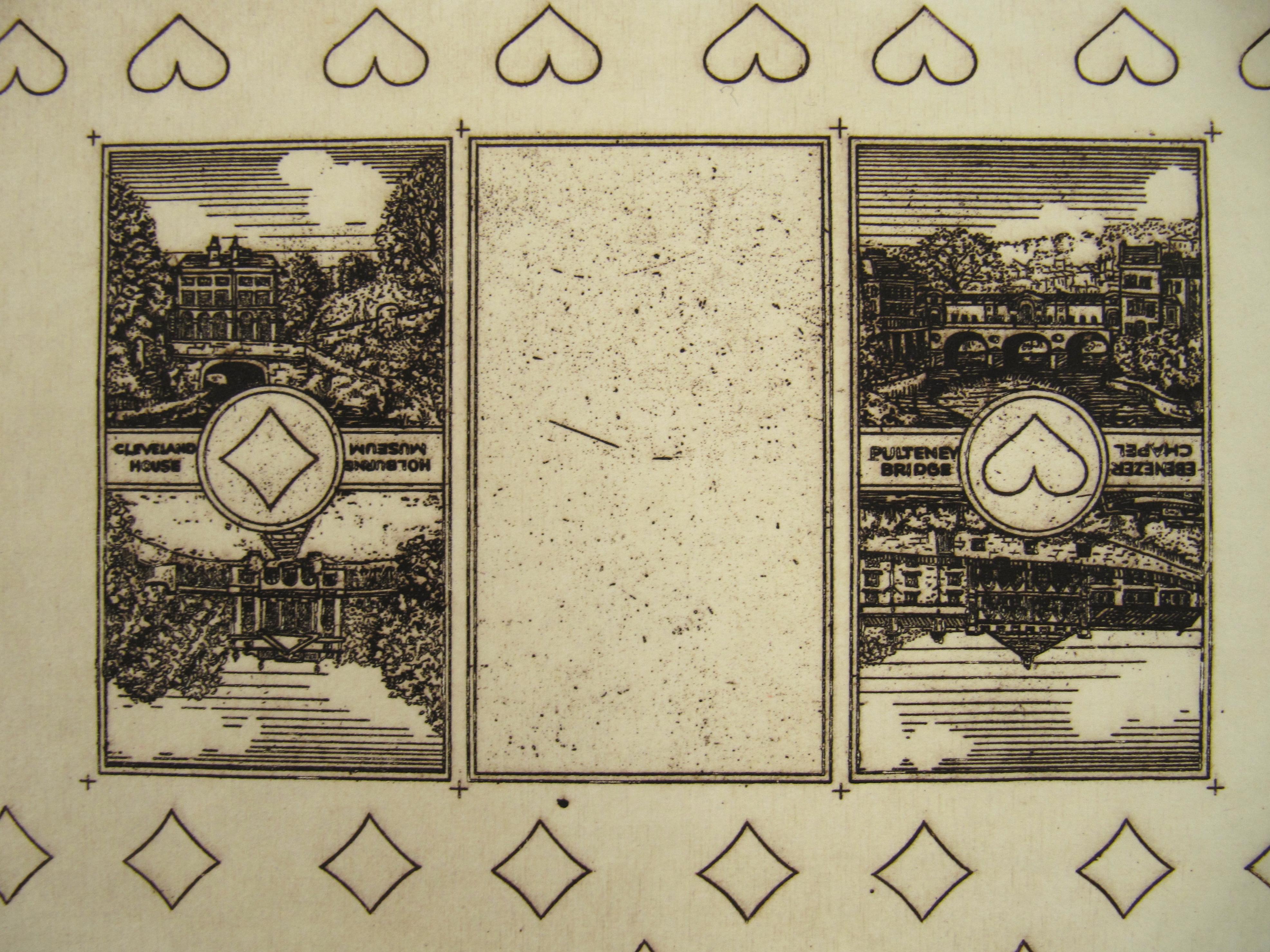 Views of Bath n° 33, 1990, par Karl Gerich of Bath - Impression d'essai de carte de jeu en vente 1