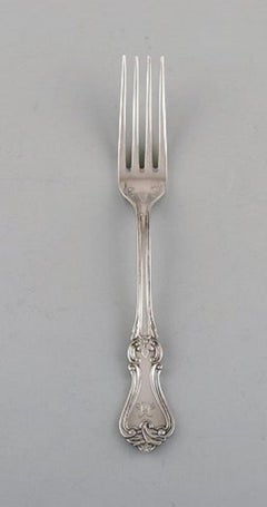 Karl Almgren, Sweden, Four Lunch Forks in Silver 830, Dated 1931