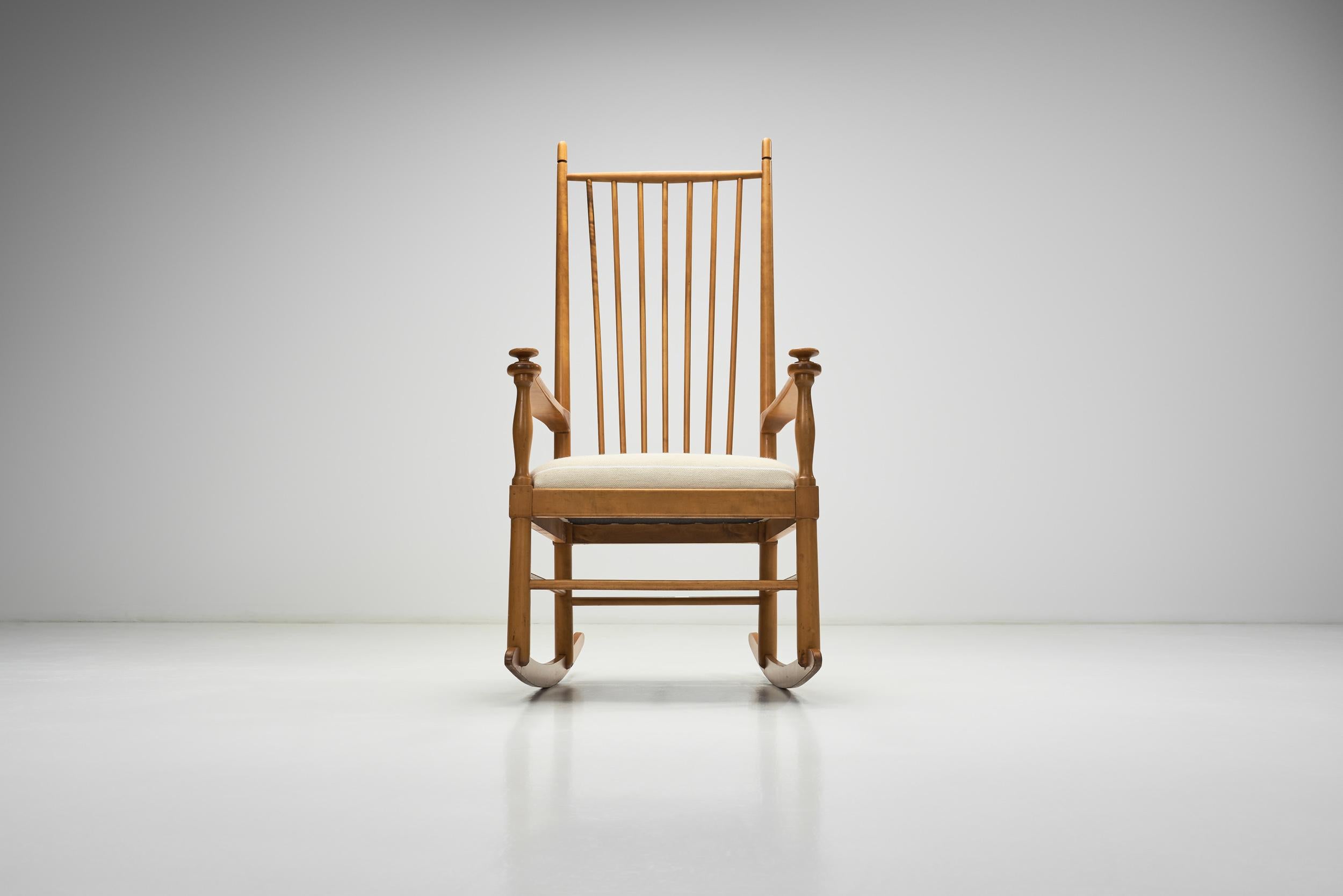 Karl-Axel Adolfsson “Isabella” Rocking Chair for Gemla, Sweden 20th Century For Sale 8