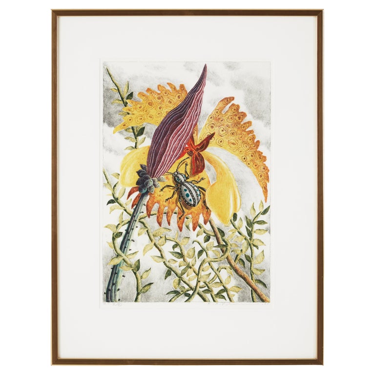 Karl Axel Pehrson Exotic Plants Color Lithograph