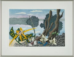 Karl Axel Pehrson Fantasy Landscape, Color Lithograph