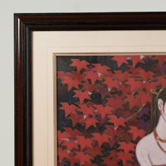 Pintura vintage al gouache de una diosa, de Karl Bang