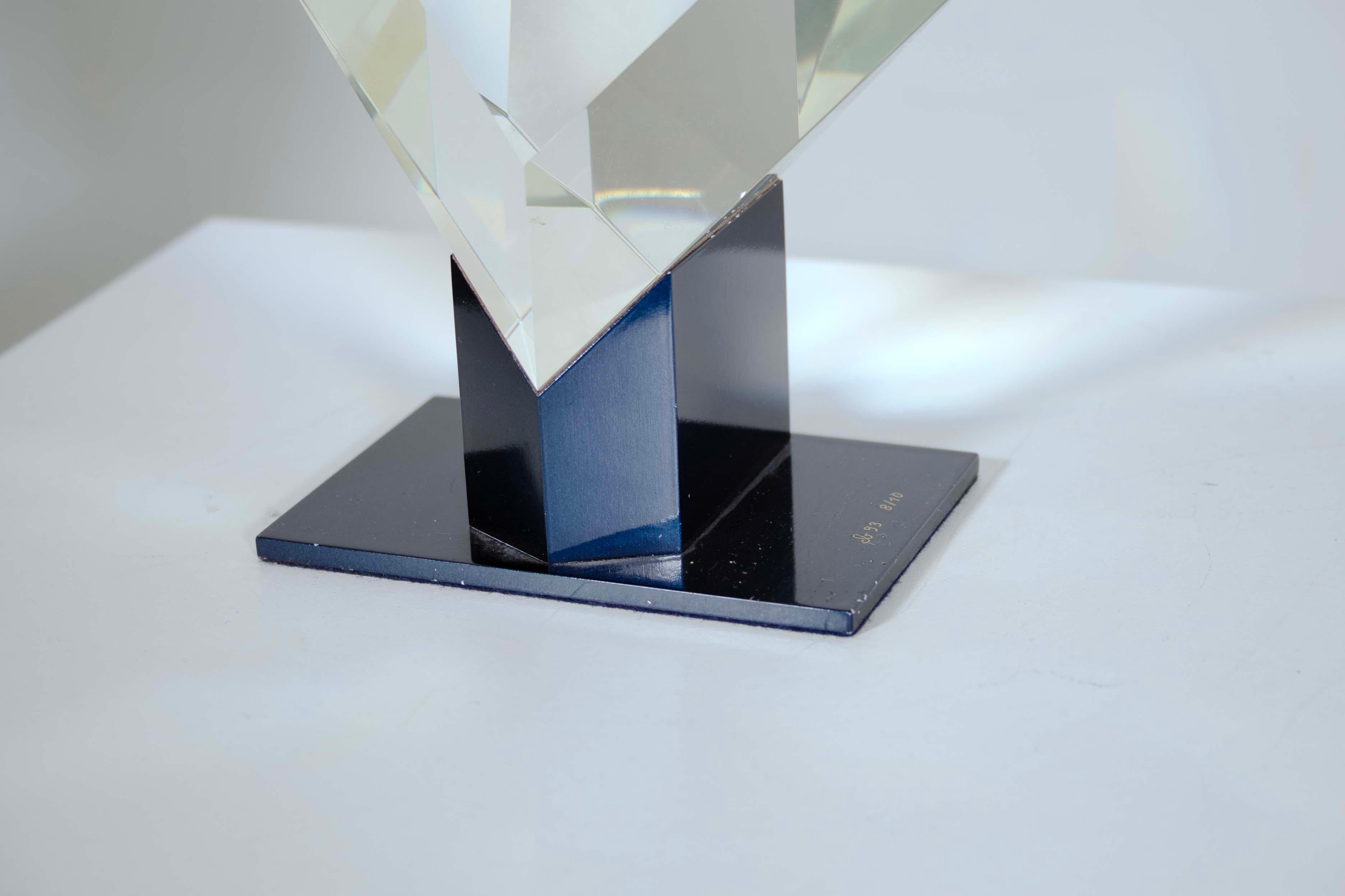 Karl Berg Contemporary Yellow Crystal Art Glass Prism Gem Sculpture CB 93 8/10 (Kristall)