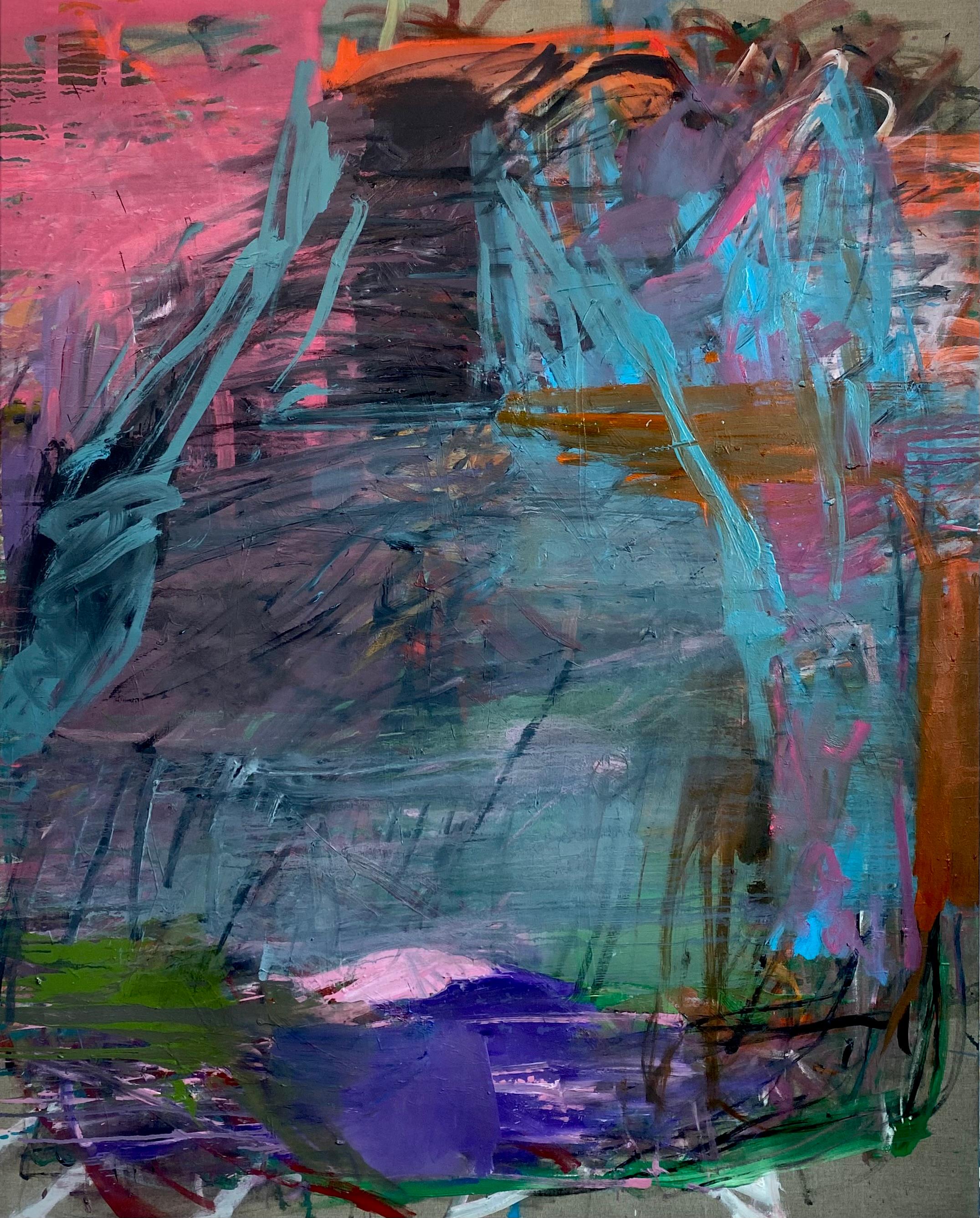 Cámara (Pintura Abstracta) - Abstract Painting Gris de Karl Bielik