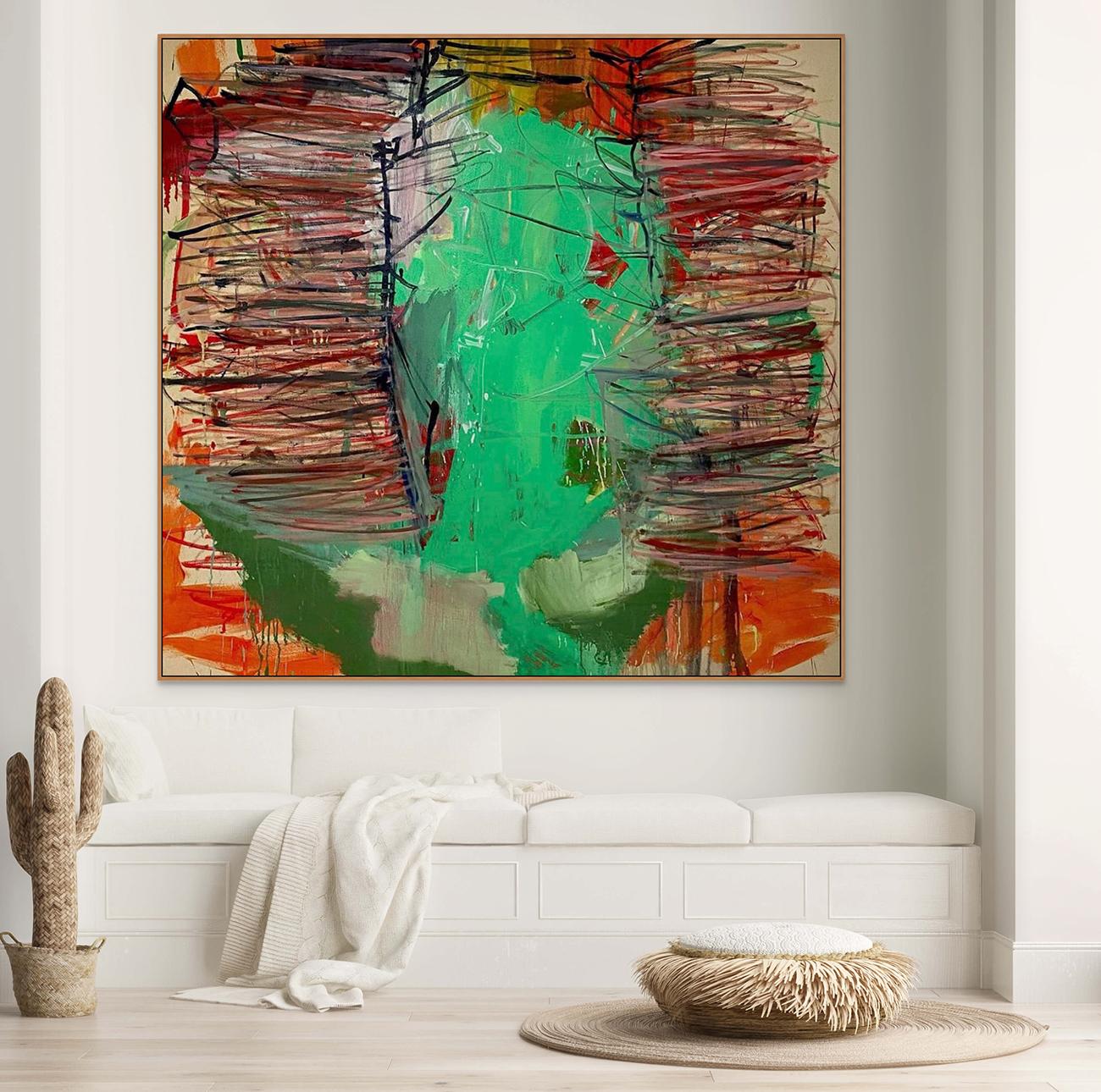 Flank (Abstract painting) - Painting by Karl Bielik
