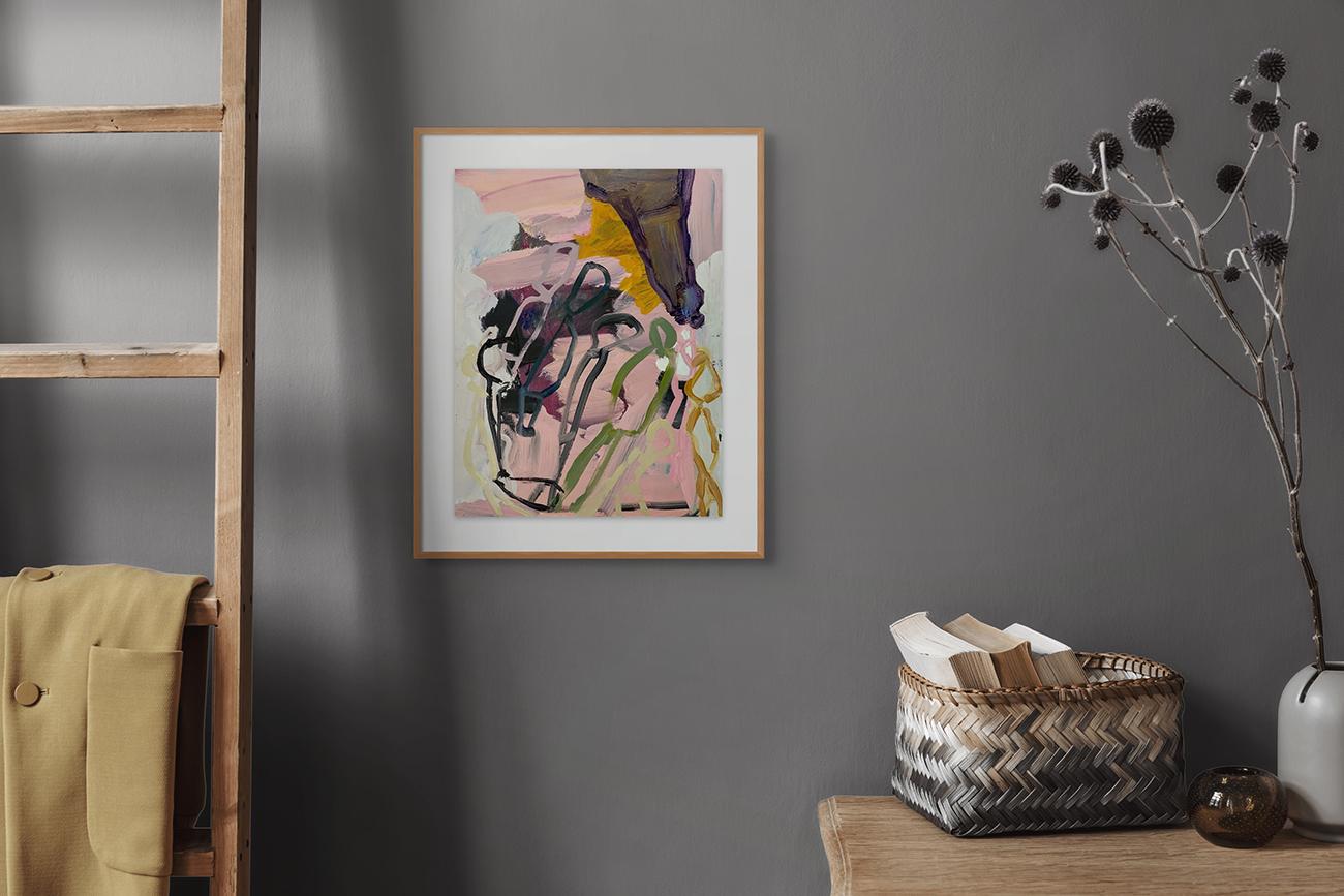 Slider (pittura astratta) - Painting di Karl Bielik