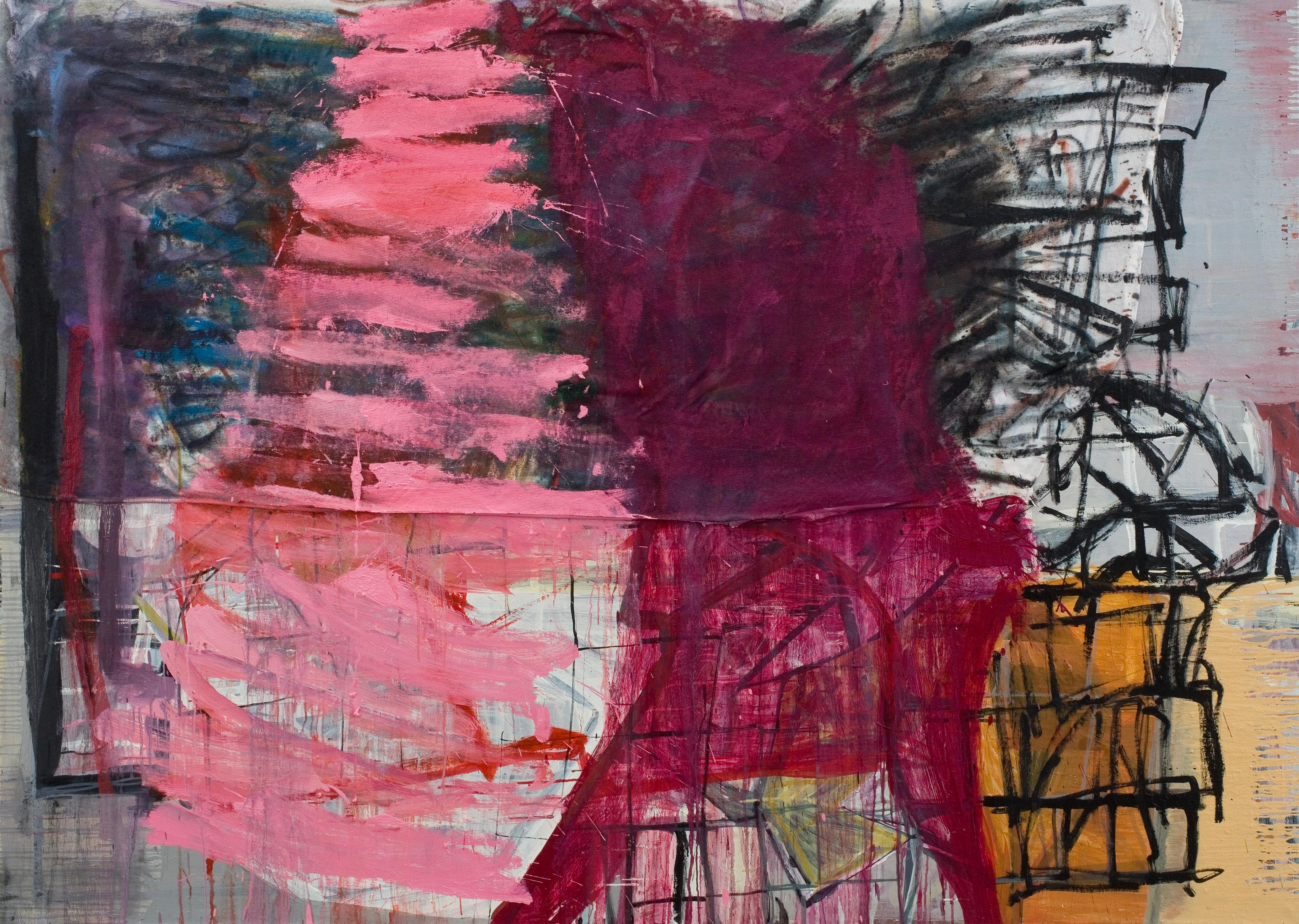 Smack (Pintura Abstracta) - Abstract Painting Marrón de Karl Bielik