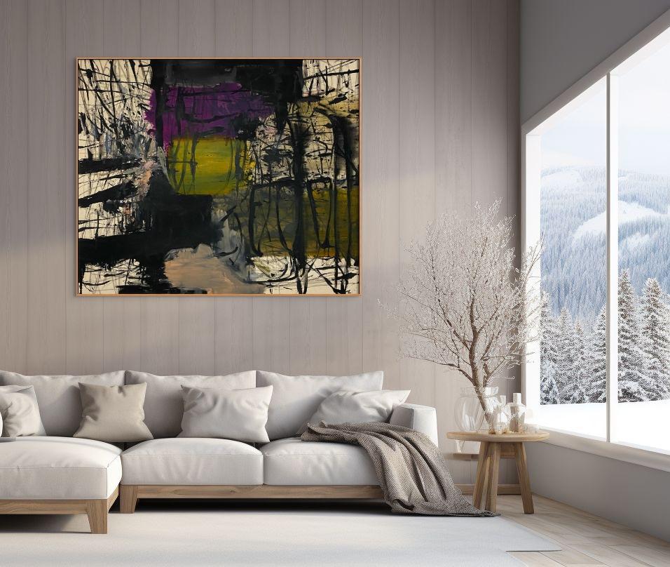 Stage (Abstract painting) - Painting by Karl Bielik
