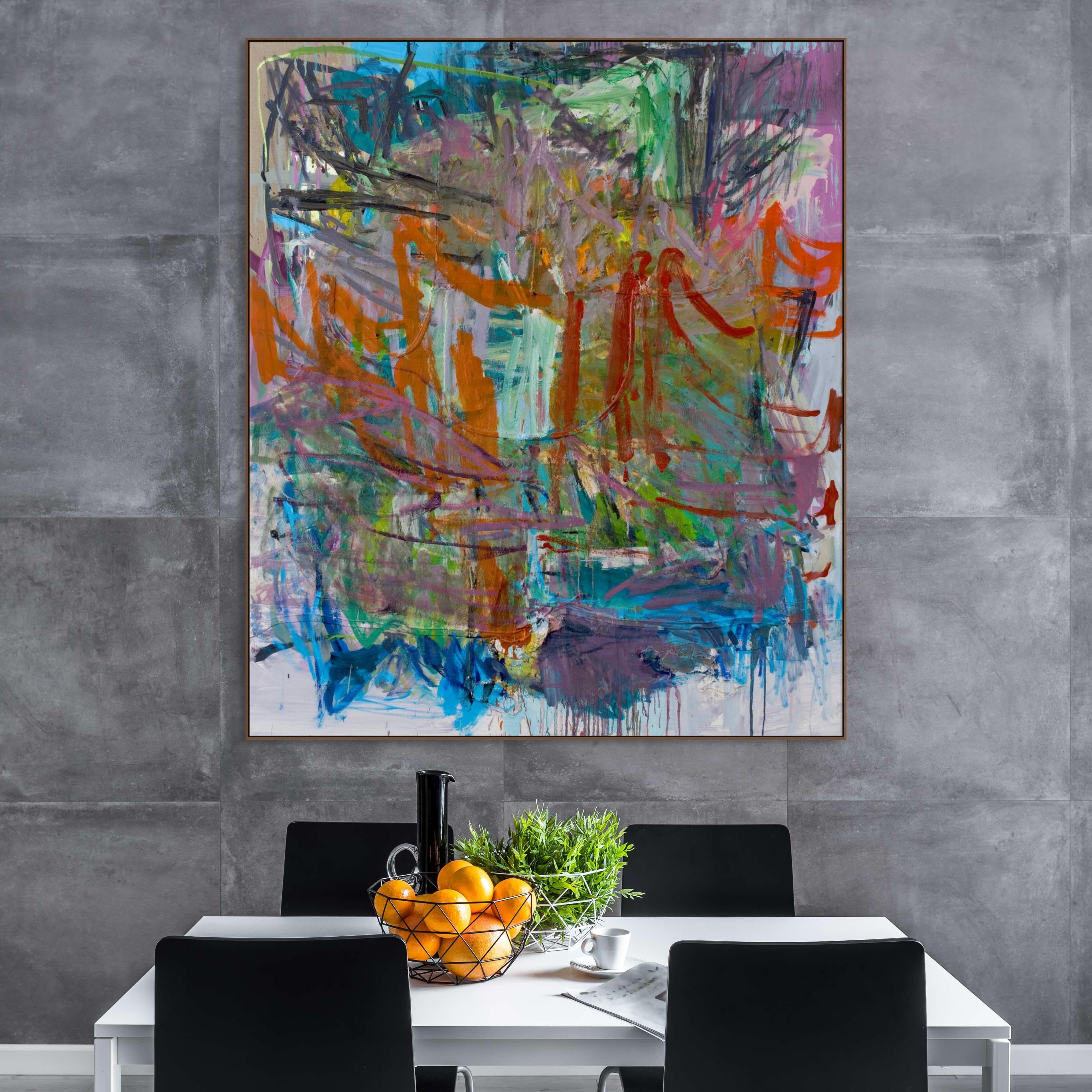 Wishbone (Pintura abstracta) - Painting de Karl Bielik