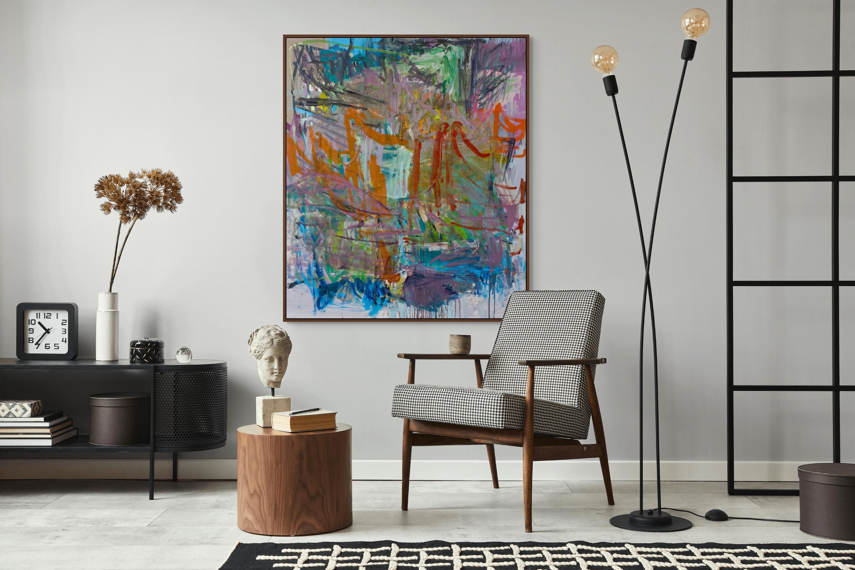 Wishbone (Pintura abstracta) - Painting Abstracto de Karl Bielik