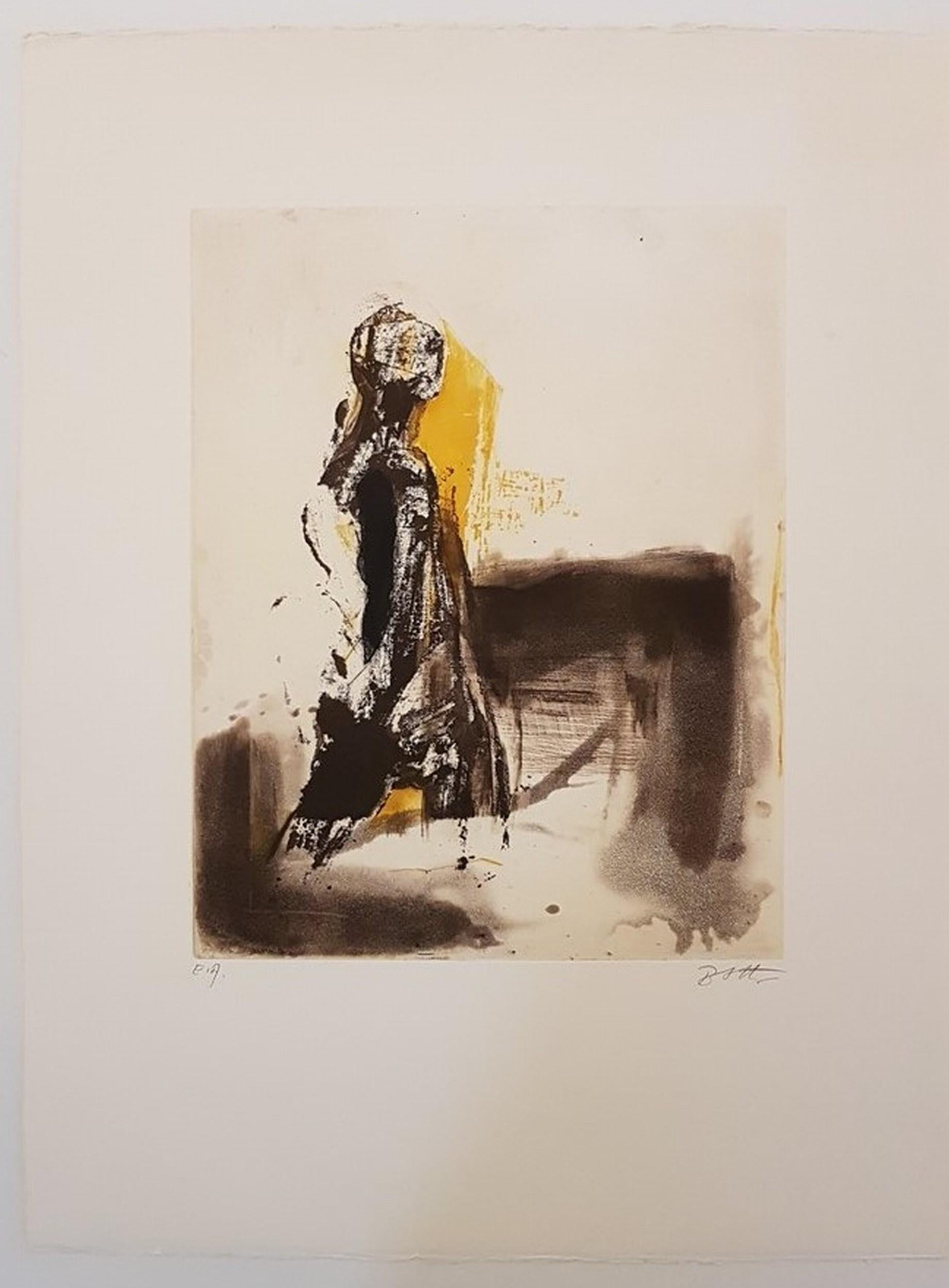 Karl Brandstätter
Tache Jaune
Year: 1975
Etching and aquatint
Signed and numbered by the artist
Edition: E.A. (from an edition of 60)
Size: 26 x 19.5 inches
COA provided

Karl Brandstätter, born in 1946 in Lautz near Villach, Austria, began his
