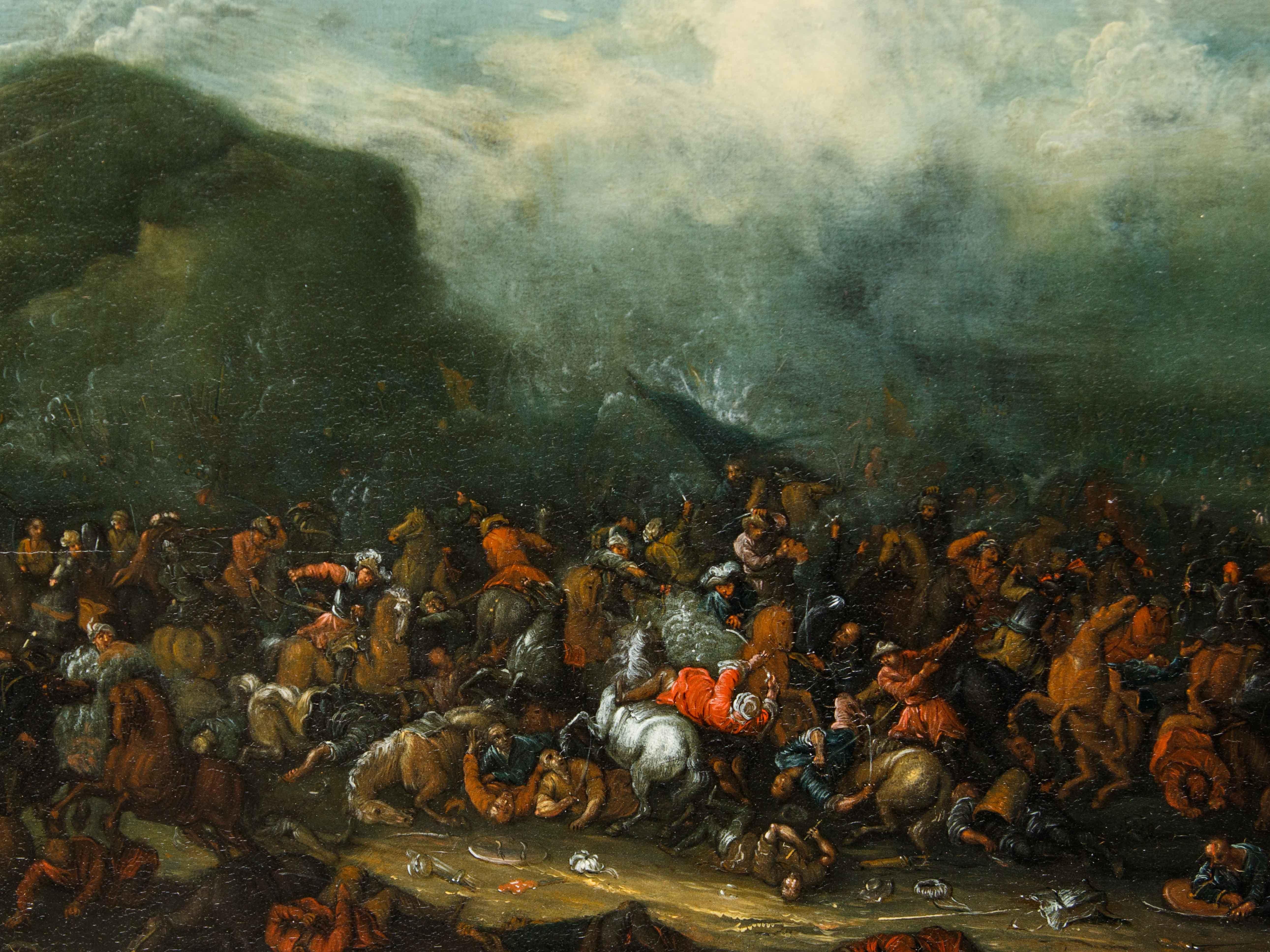 Karl Breydel, called The Knight of Antwerp (Antwerp, 1678-1733), Battle - Painting by Karl Breydel, detto Il cavaliere di Anversa
