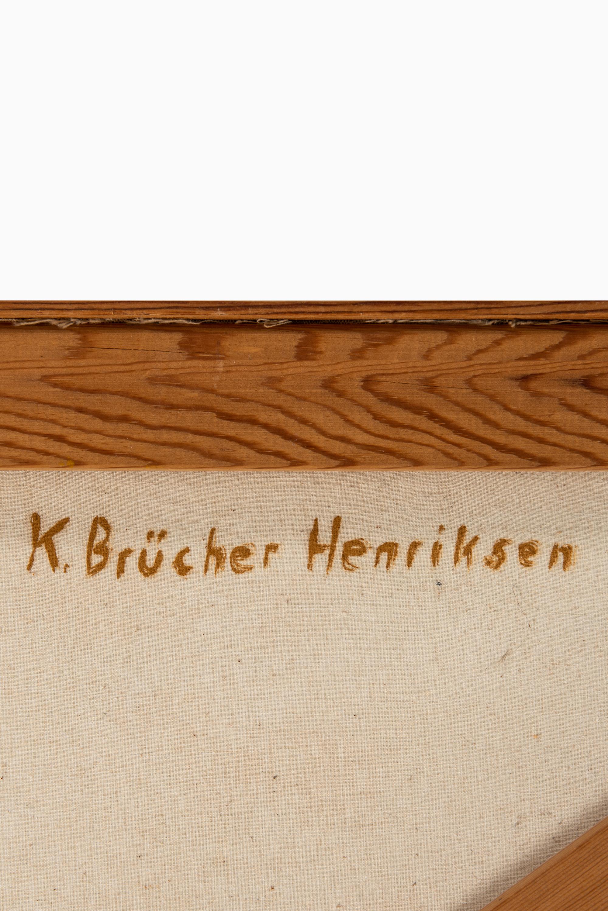 Karl Brücher Henriksen Large Oil Painting from 1970 In Good Condition For Sale In Limhamn, Skåne län
