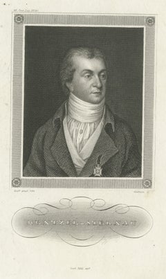 Karl Christian Ernst von Bentzel-Sternau, German Statesman, Engraved Portrait