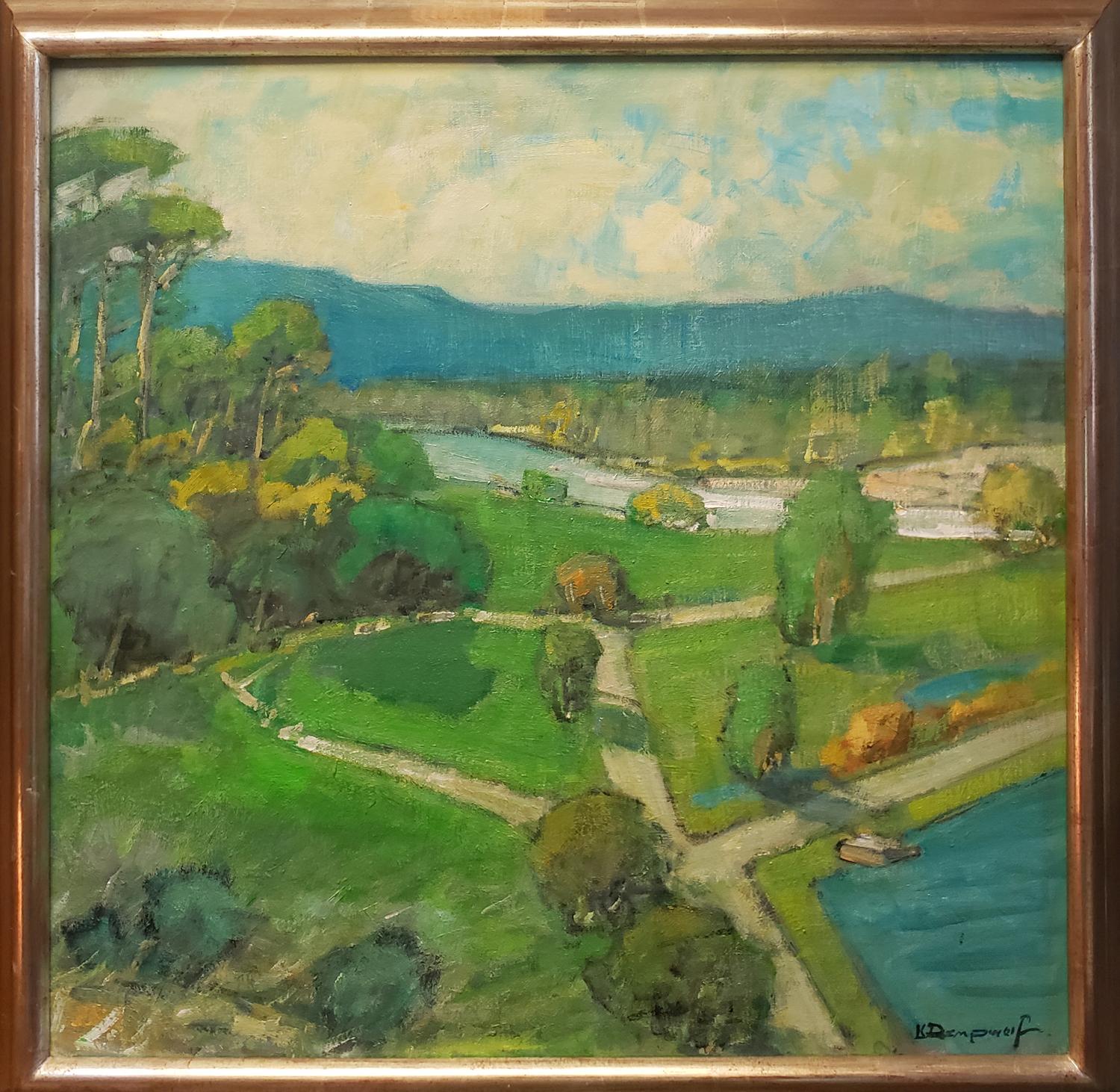 Hahamongna Park, The Arroyo - Painting by Karl Dempwolf