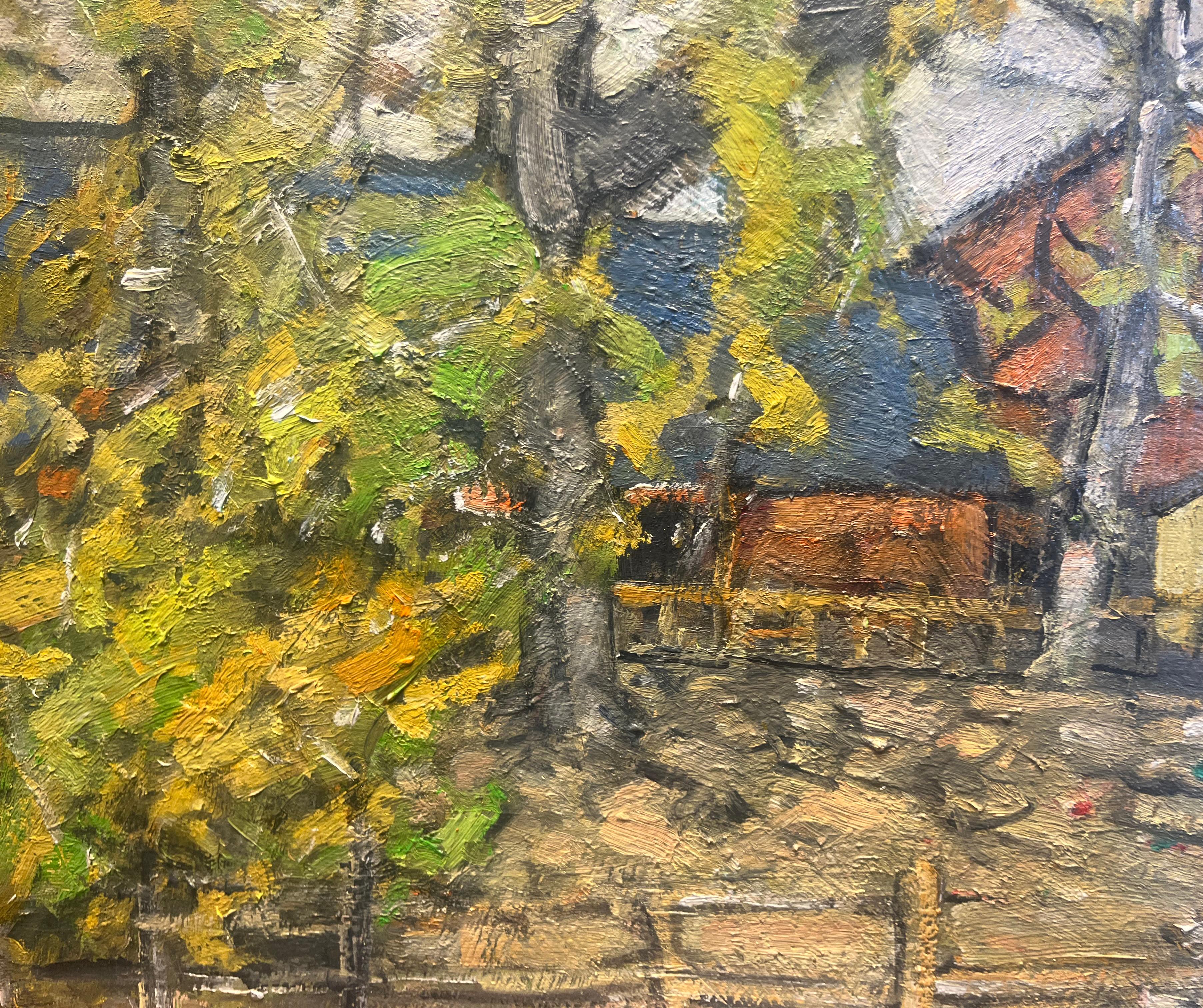 Paramount Ranch Oaks (Braun), Landscape Painting, von Karl Dempwolf