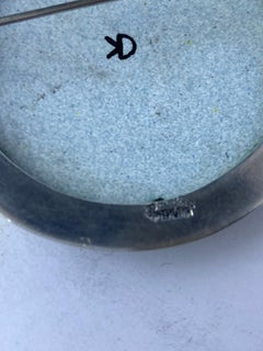 Karl Drerup, placca/spilla/spillo in metallo e argento, firmata