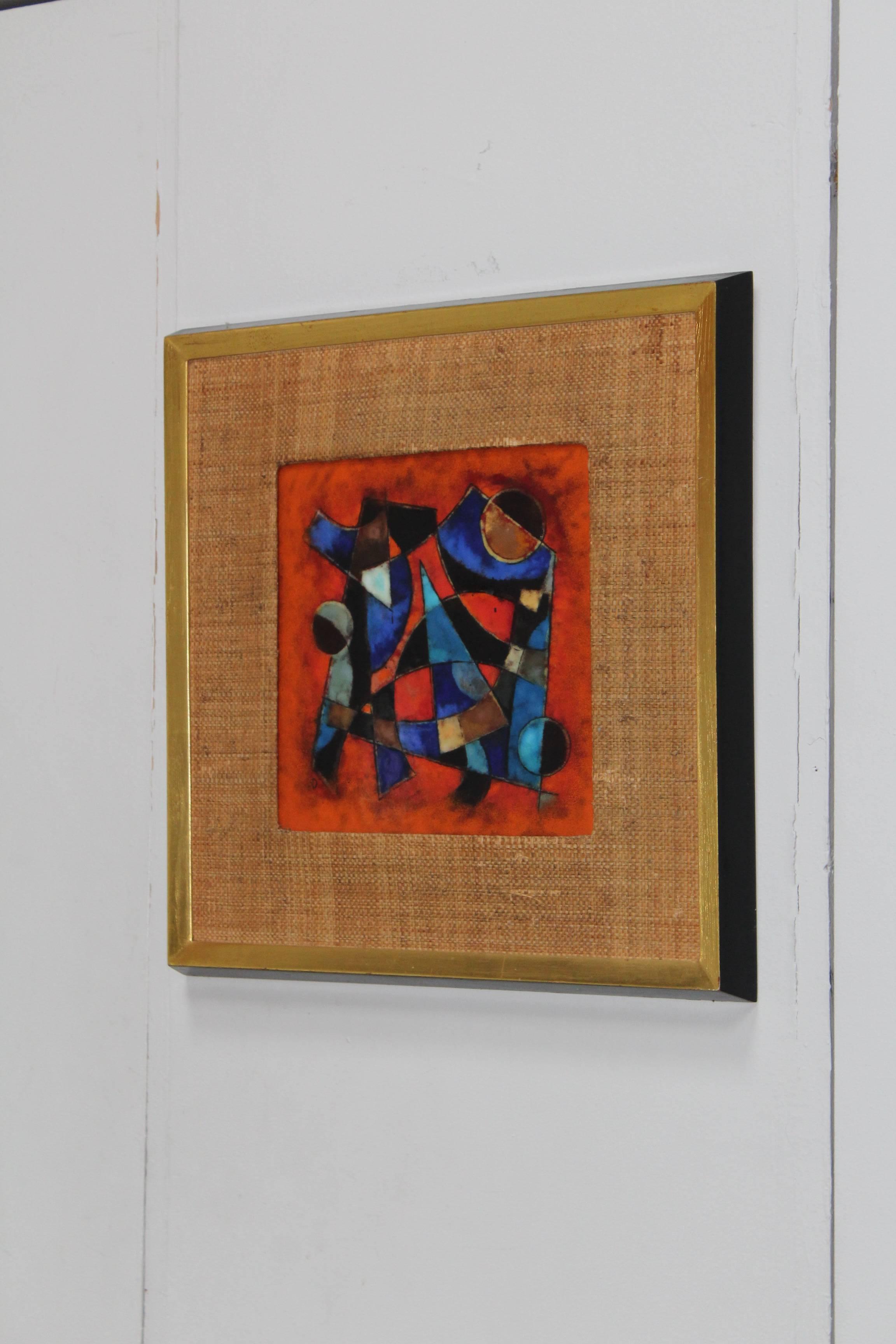 Opera d'arte con cornice moderna in smalto su rame degli anni '50 dell'artista tedesco Karl Drerup.

È disponibile una rara collezione di 5 pezzi.