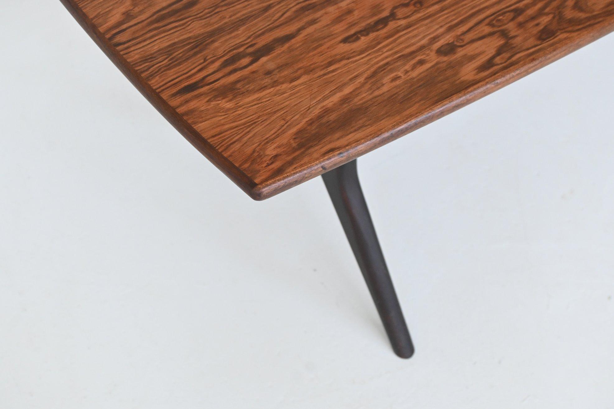Karl Ekselius sculptural coffee table rosewood J.O.C. Sweden 1960 For Sale 4