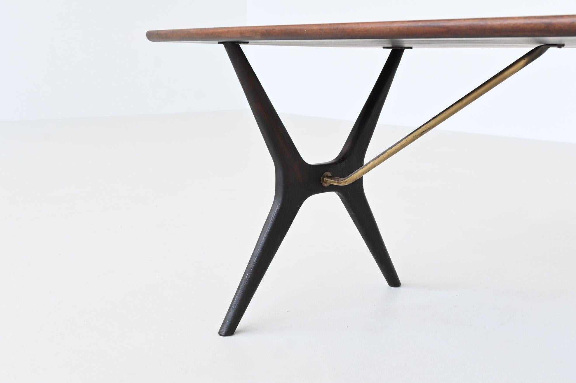 Karl Ekselius sculptural coffee table rosewood J.O.C. Sweden 1960 For Sale 7