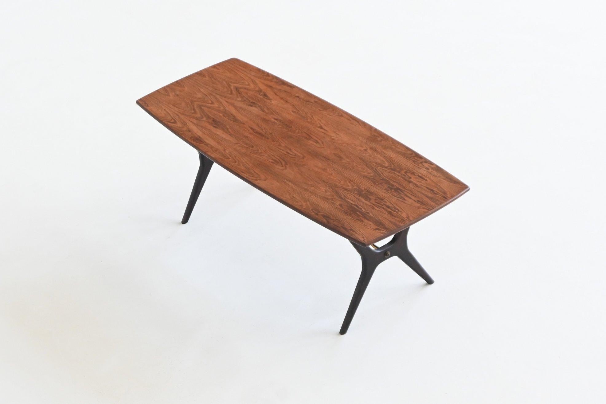 Karl Ekselius sculptural coffee table rosewood J.O.C. Sweden 1960 For Sale 10