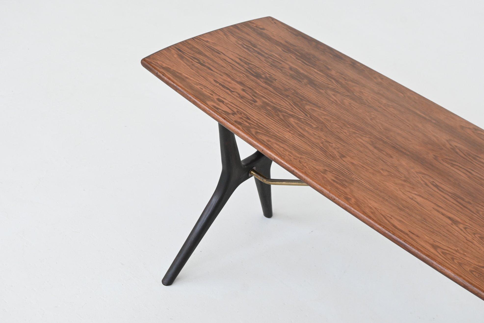 Karl Ekselius sculptural coffee table rosewood J.O.C. Sweden 1960 For Sale 11