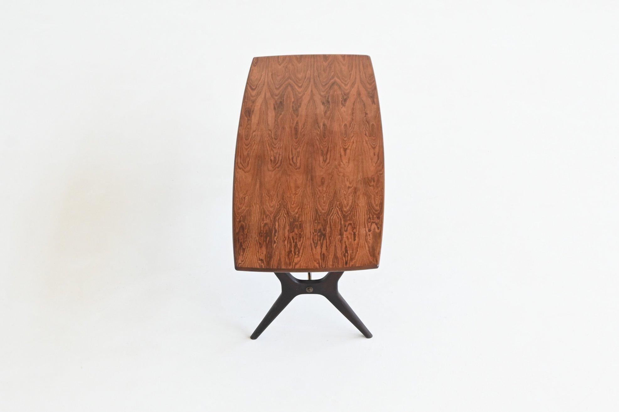 Karl Ekselius sculptural coffee table rosewood J.O.C. Sweden 1960 For Sale 12