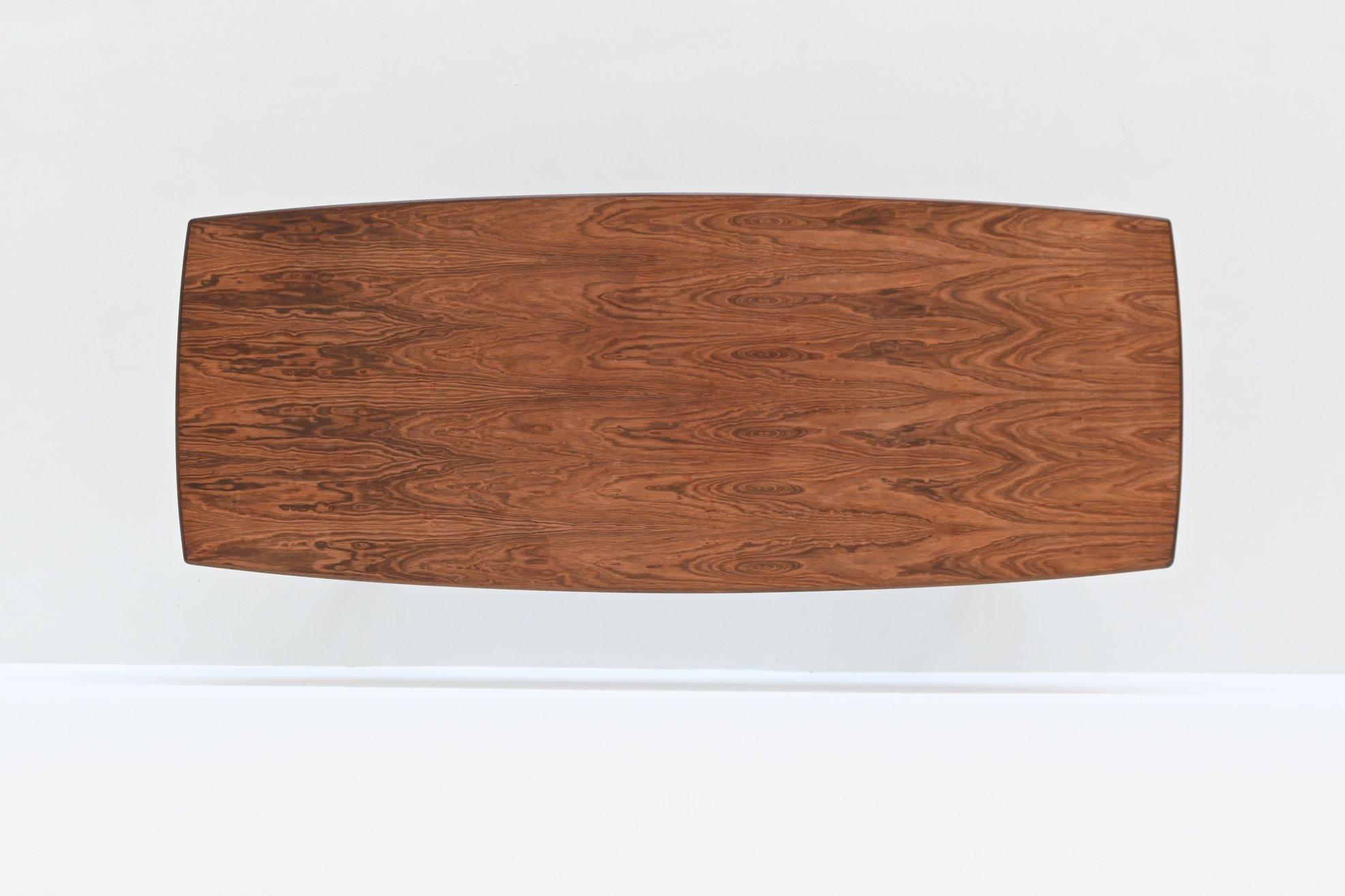 Karl Ekselius sculptural coffee table rosewood J.O.C. Sweden 1960 For Sale 13