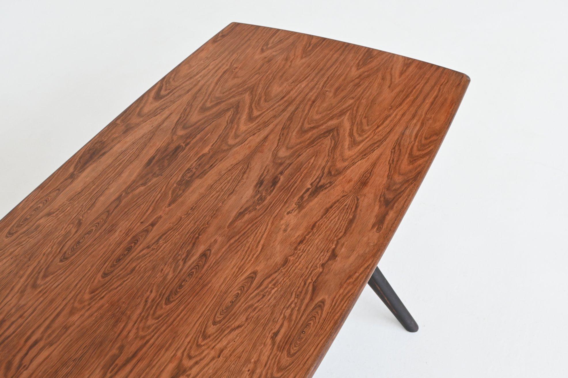 Karl Ekselius sculptural coffee table rosewood J.O.C. Sweden 1960 For Sale 2