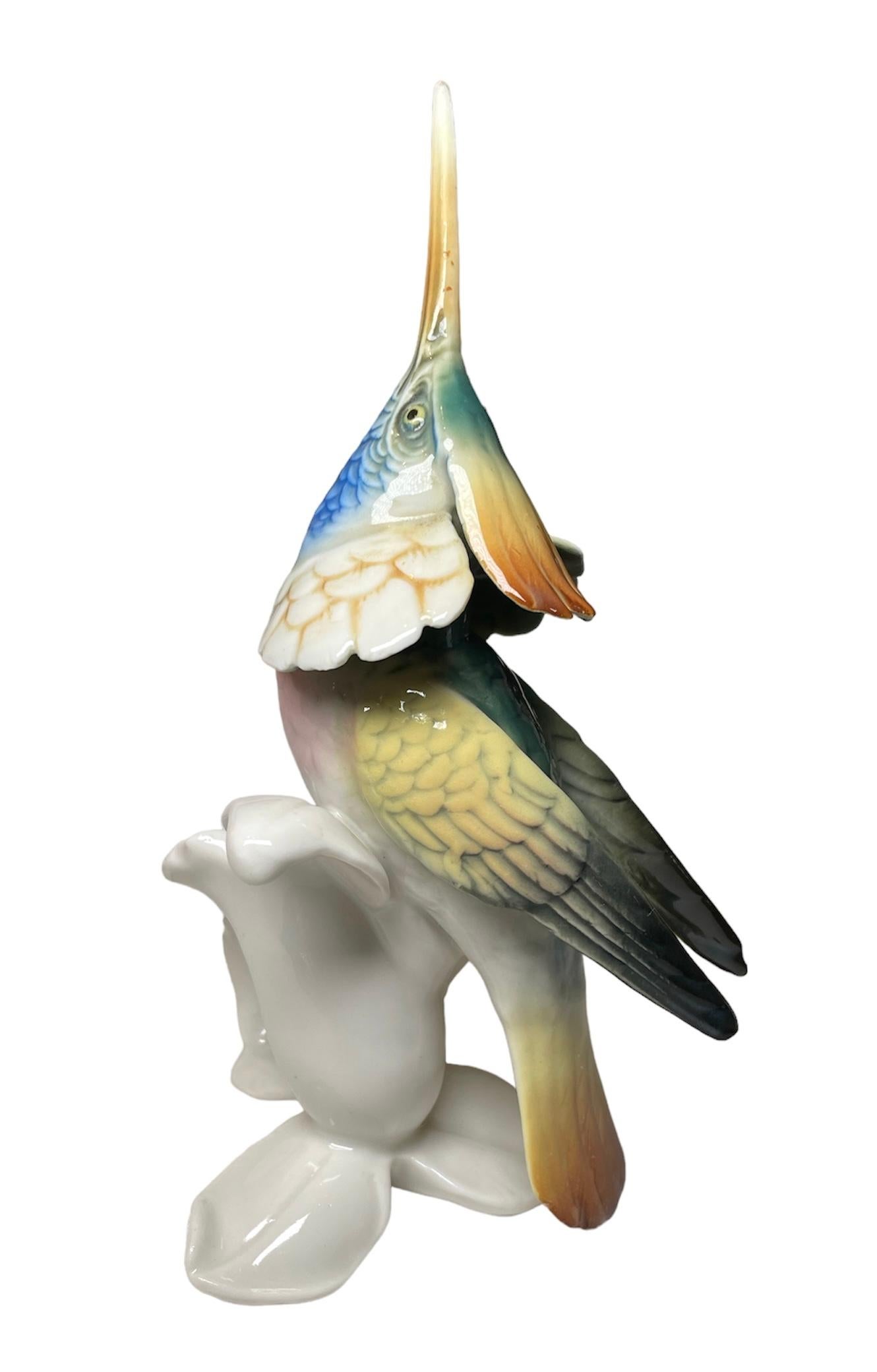 Karl Ens Porcelain Factory Hummingbird Figurine In Good Condition In Guaynabo, PR