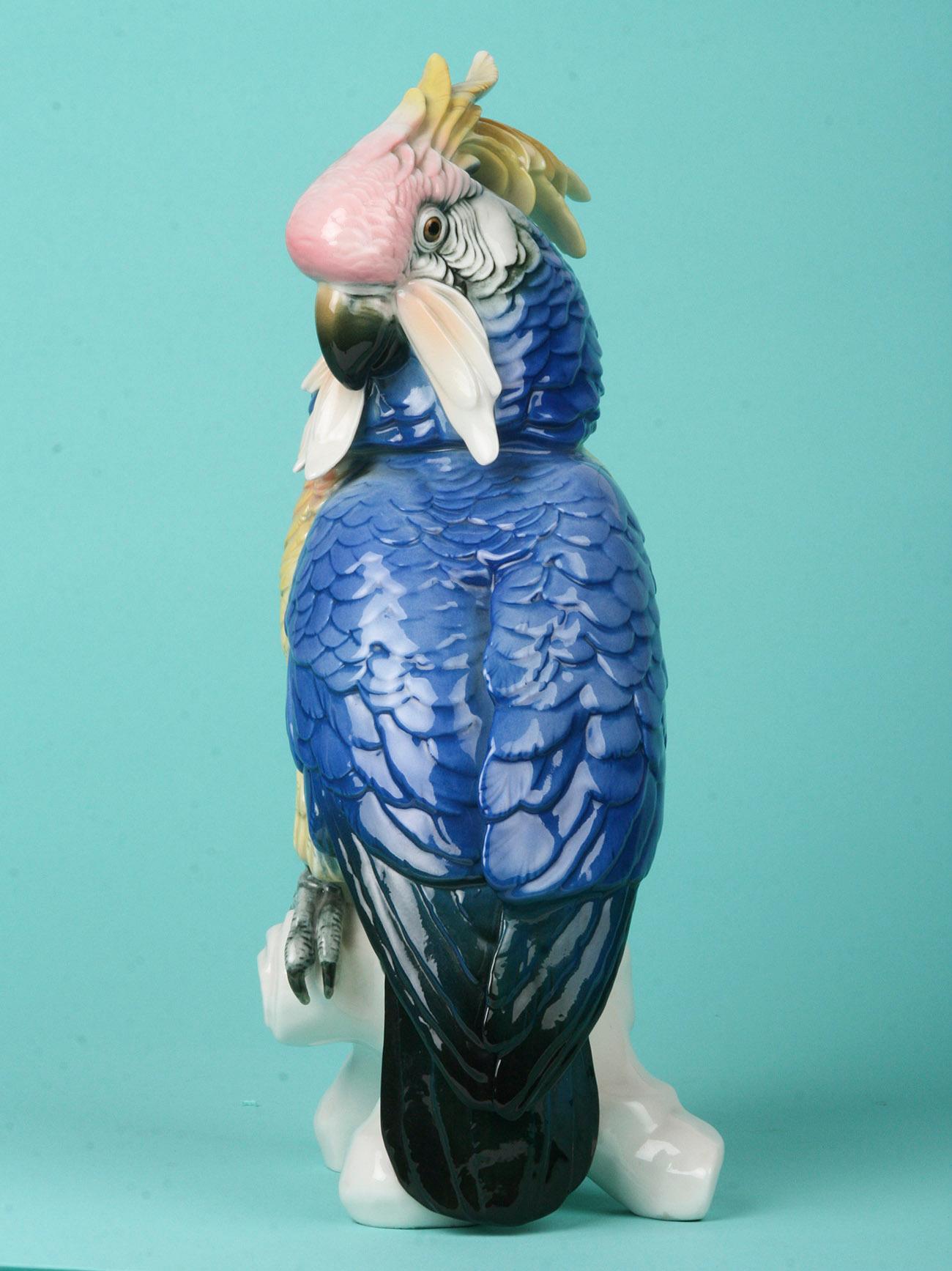 Karl Ens Porcelain Statue of a Parrot, Early 19th Century 1