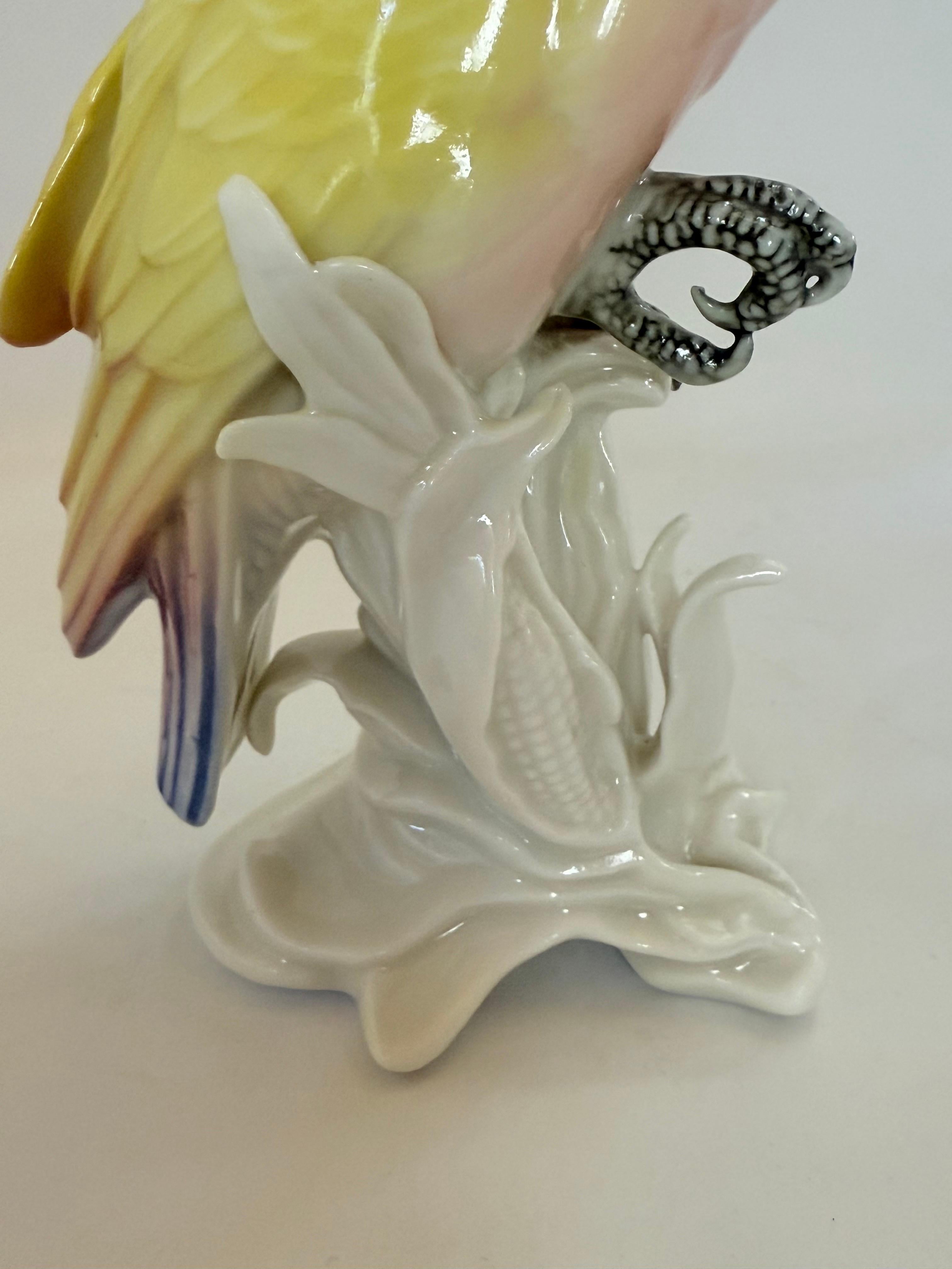 Karl Ens Vintage porcelain figure Parrot 2