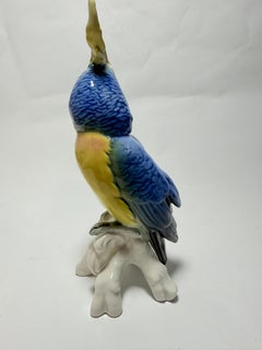 Karl Ens figure perroquet vintage en porcelaine