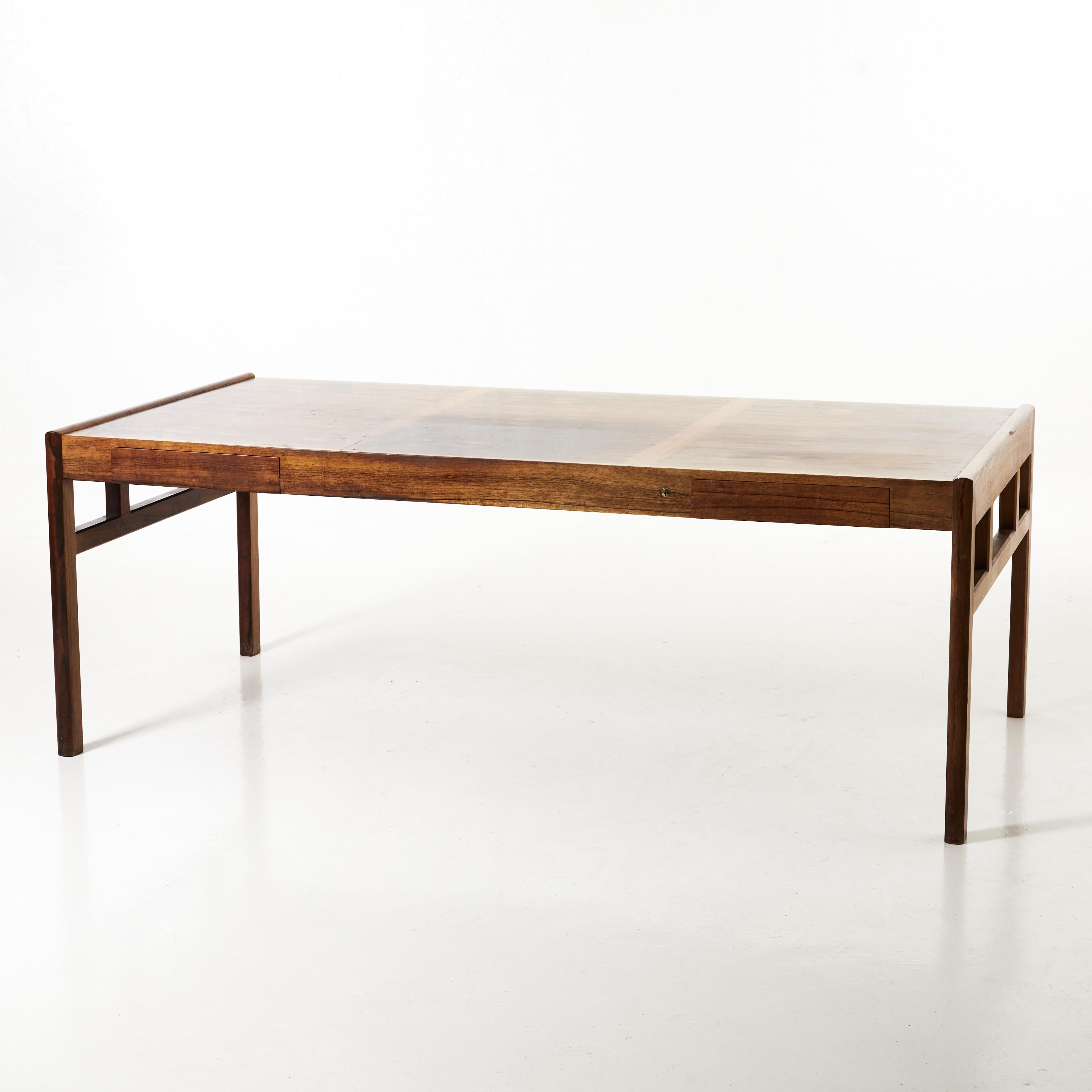 Karl Erik Ekselius Desk Table for Joc Furniture Rosewood, Sweden, 1960 1