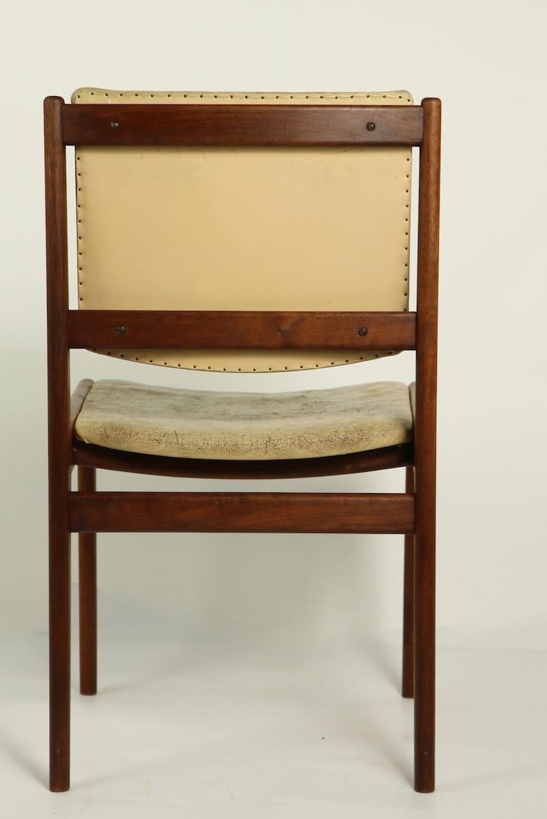 Leather Karl Erik Ekselius for JOC Dining Desk Side Chair For Sale